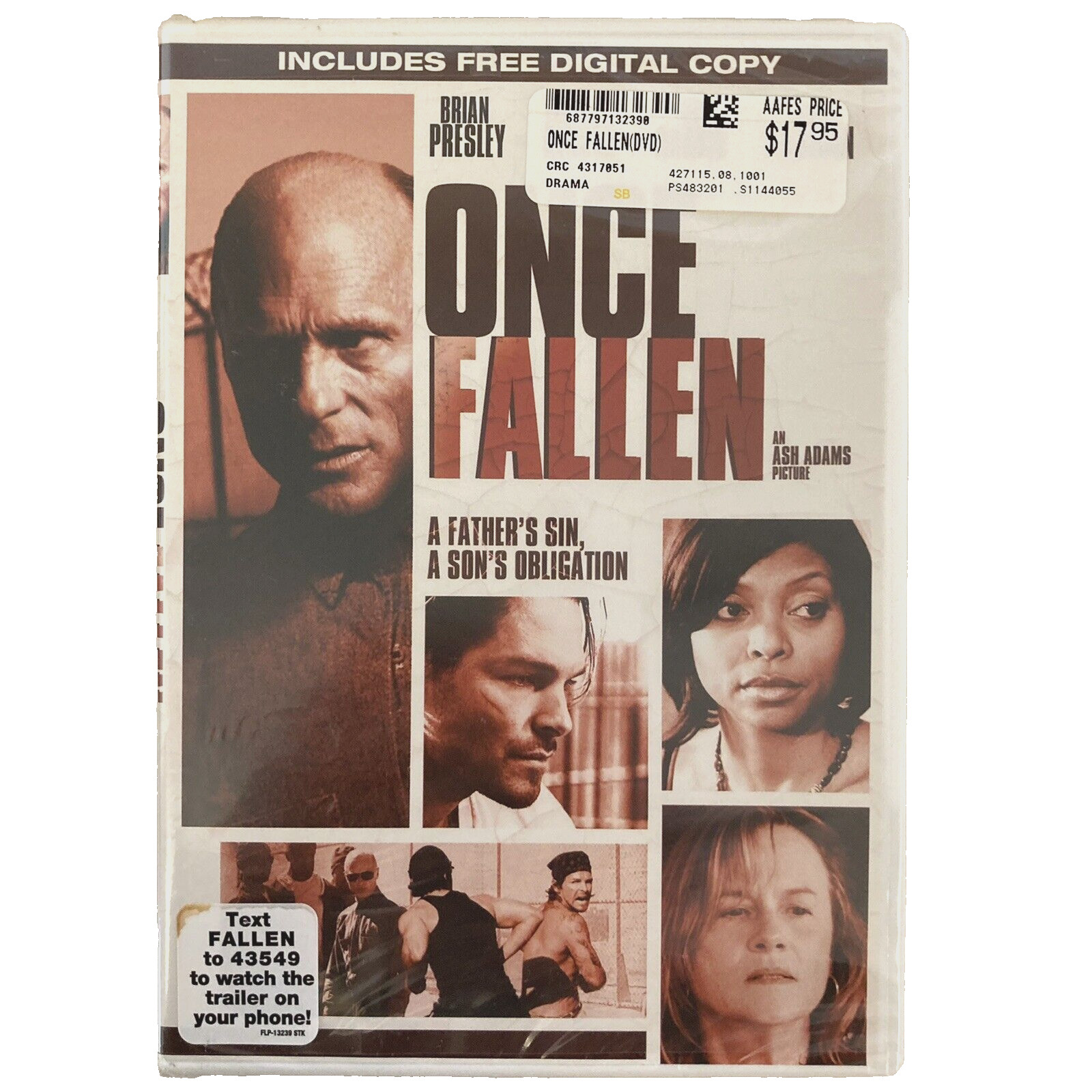 Once Fallen (DVD, 2010) New- Brian Presley, Ed Harris, Taraji P. Henson