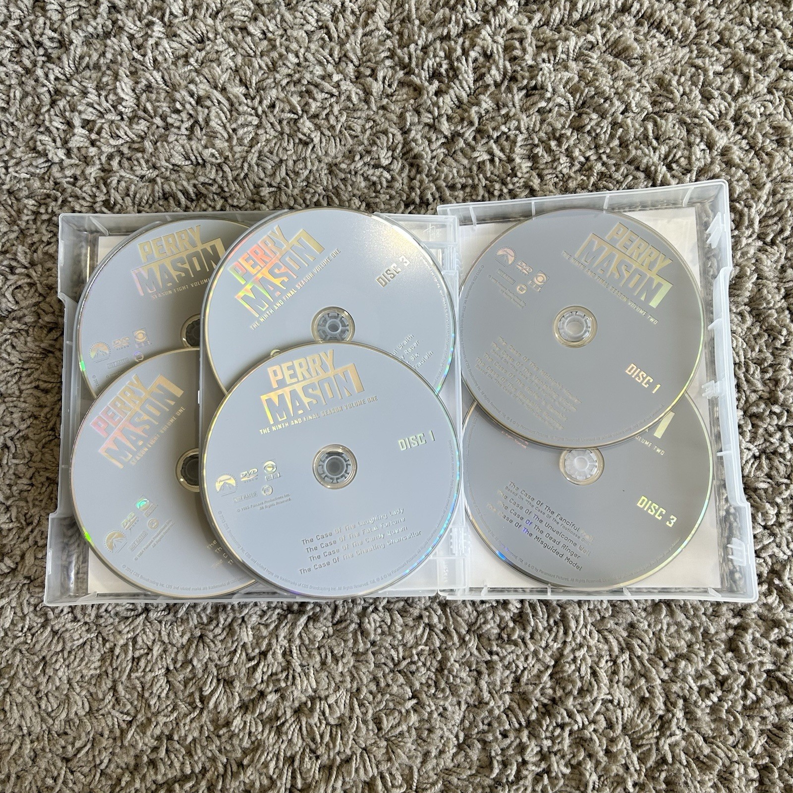 Perry Mason Series Atty. At Law DVD Set Seasons 1-9 ( Missing 2 Disc) See Photos