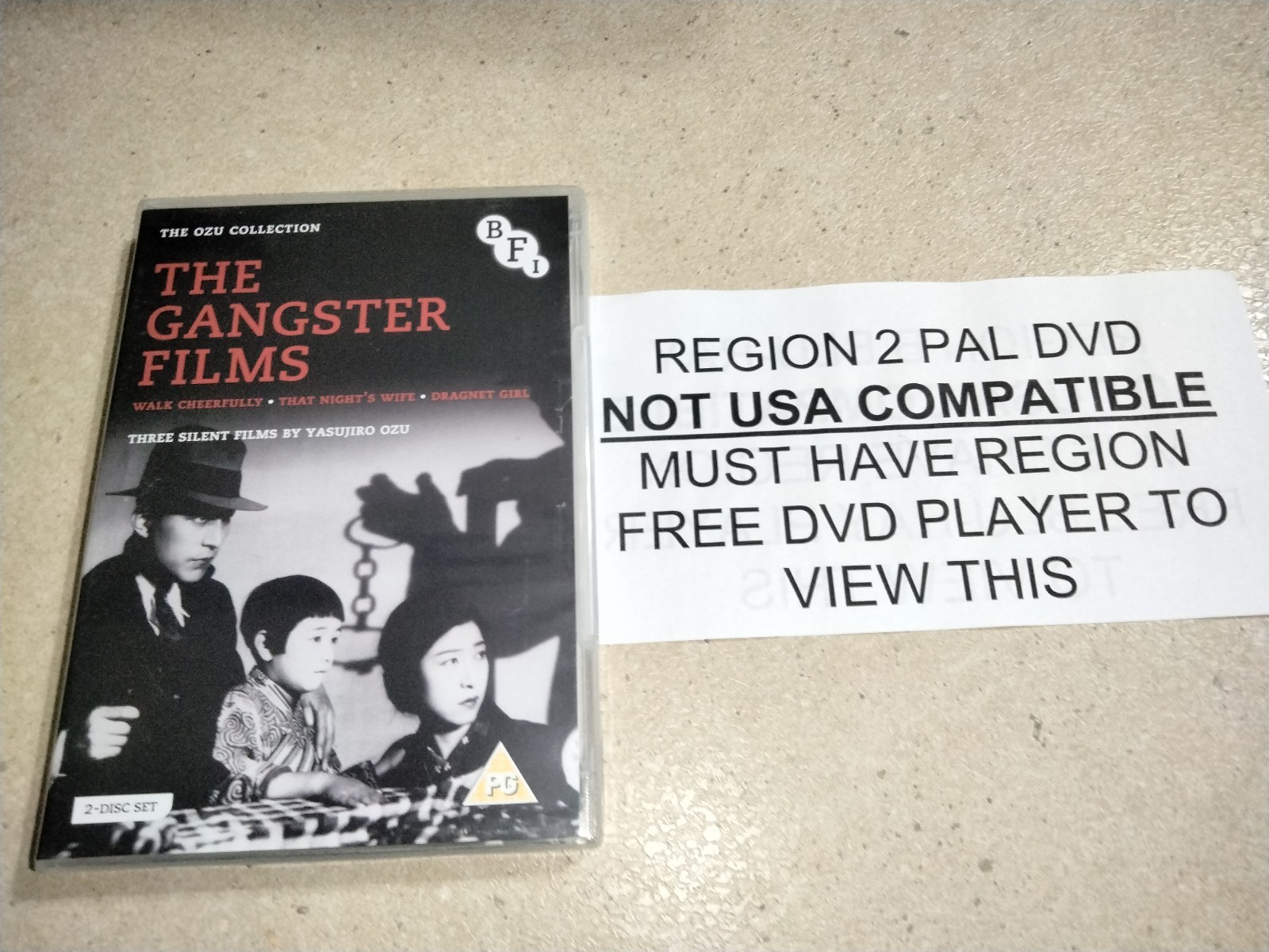 Yasujiro Ozu 3 Gangster Films Collection DVD REGION 2 PAL BFI Booklet RARE OOP