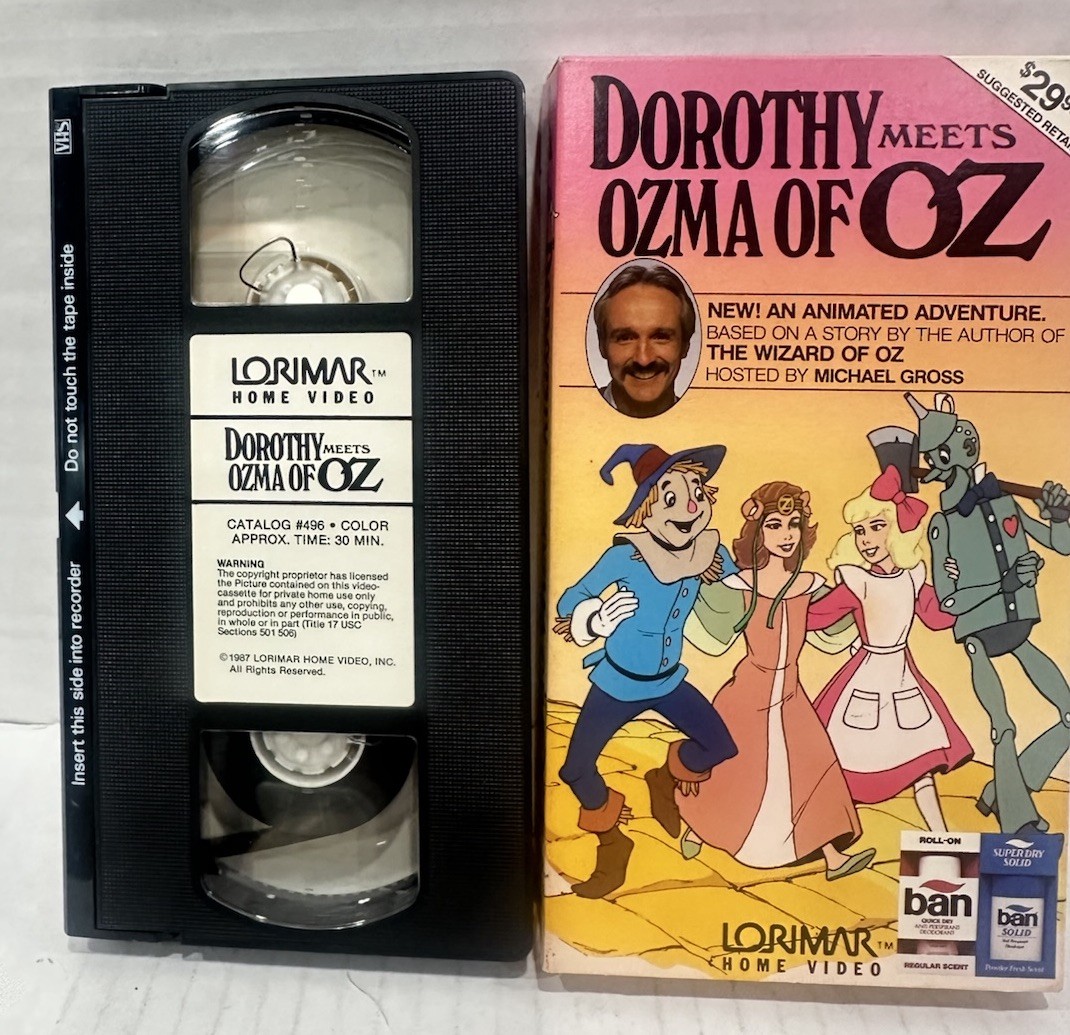 1987 Lorimar Dorothy Meets Ozma Of Oz VHS Tape Michael Gross The Wizard Of Oz