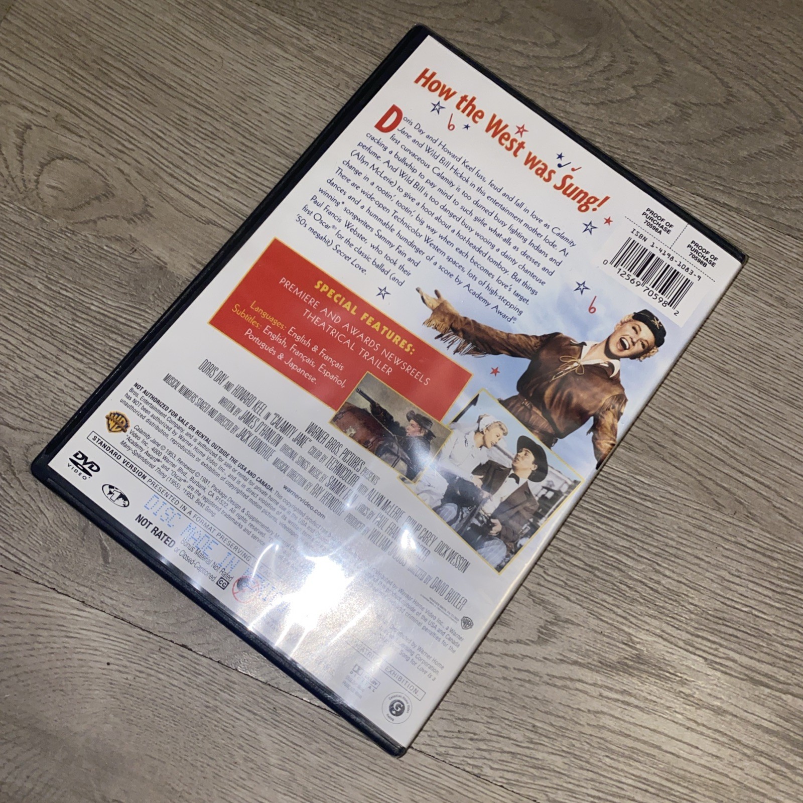 NEW Calamity Jane DVD 1953 Doris Day Howard Keel Musical