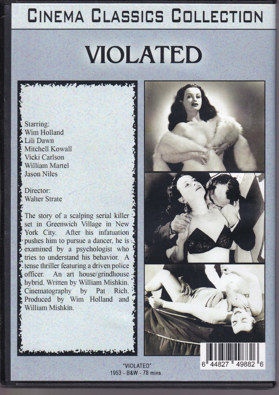 Violated / DVD-R / Reel Vault, Cinema Classics Collection, 1953 B&W [K3]
