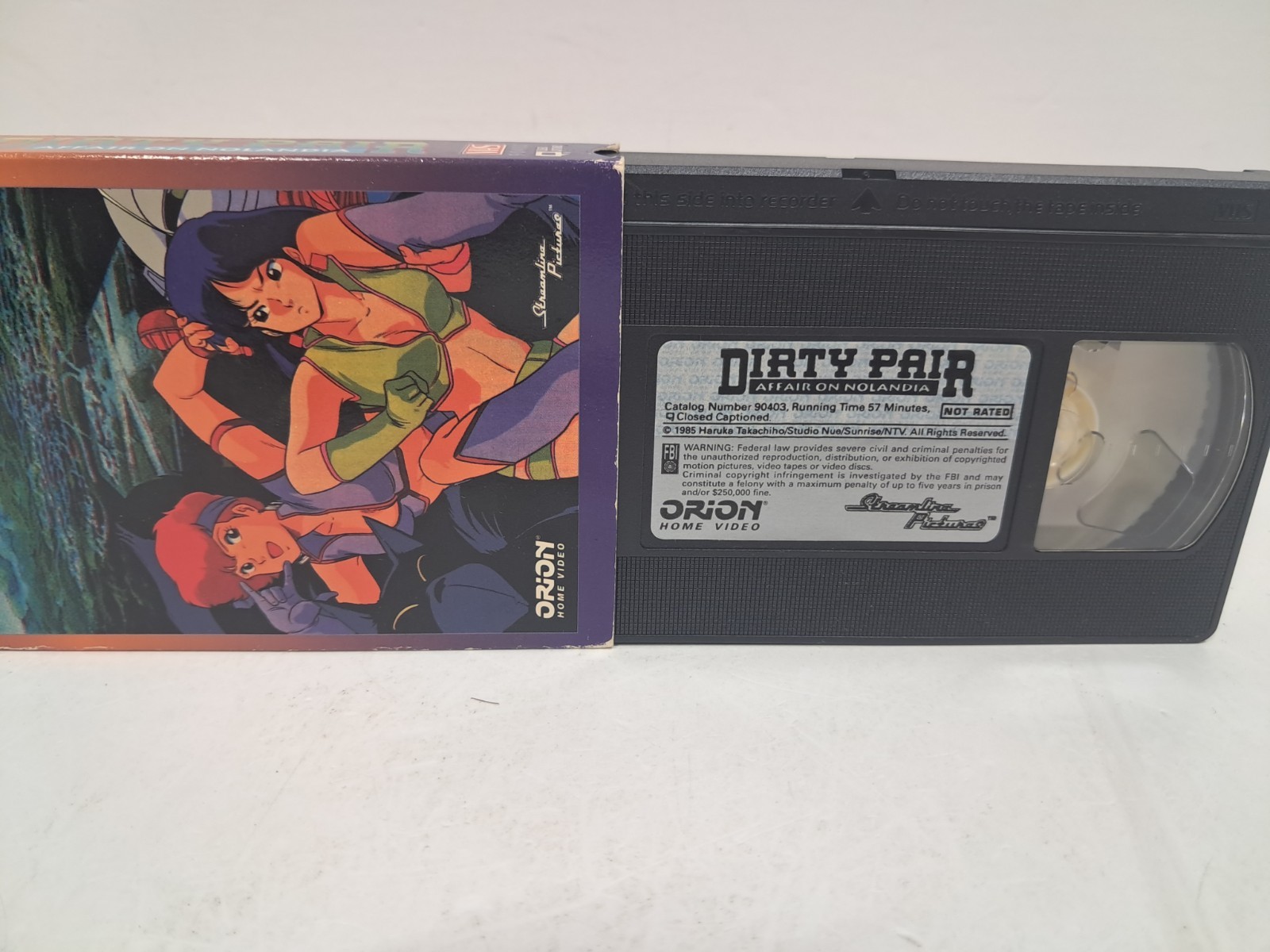 Vintage Anime – DIRTY PAIR: AFFAIR ON NOLANDIA – VHS – Used – Streamline – 1994