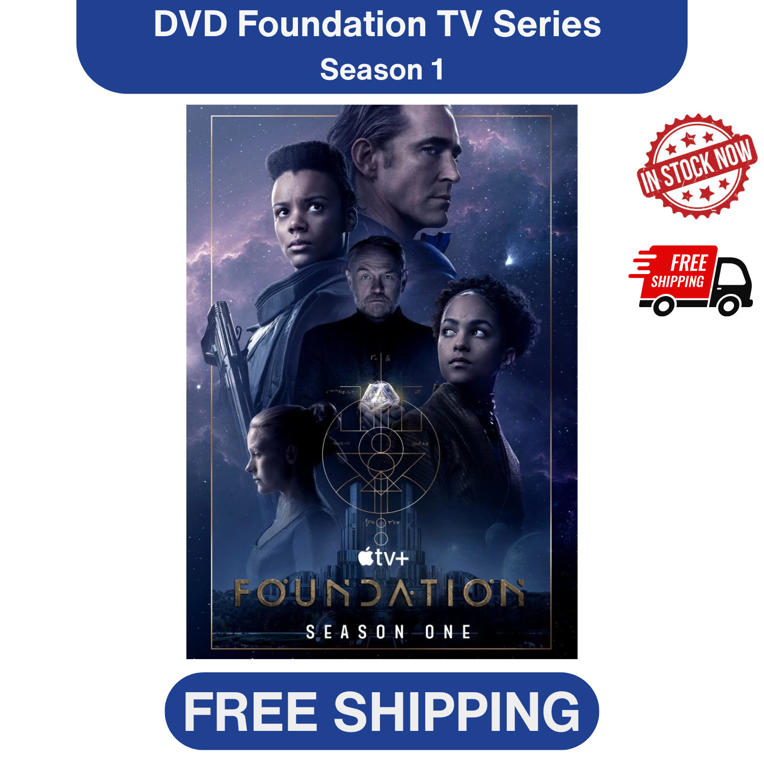 DVD Foundation TV Series Full Seasons 1 2 Space Sci-Fi Drama Full HD Region Free