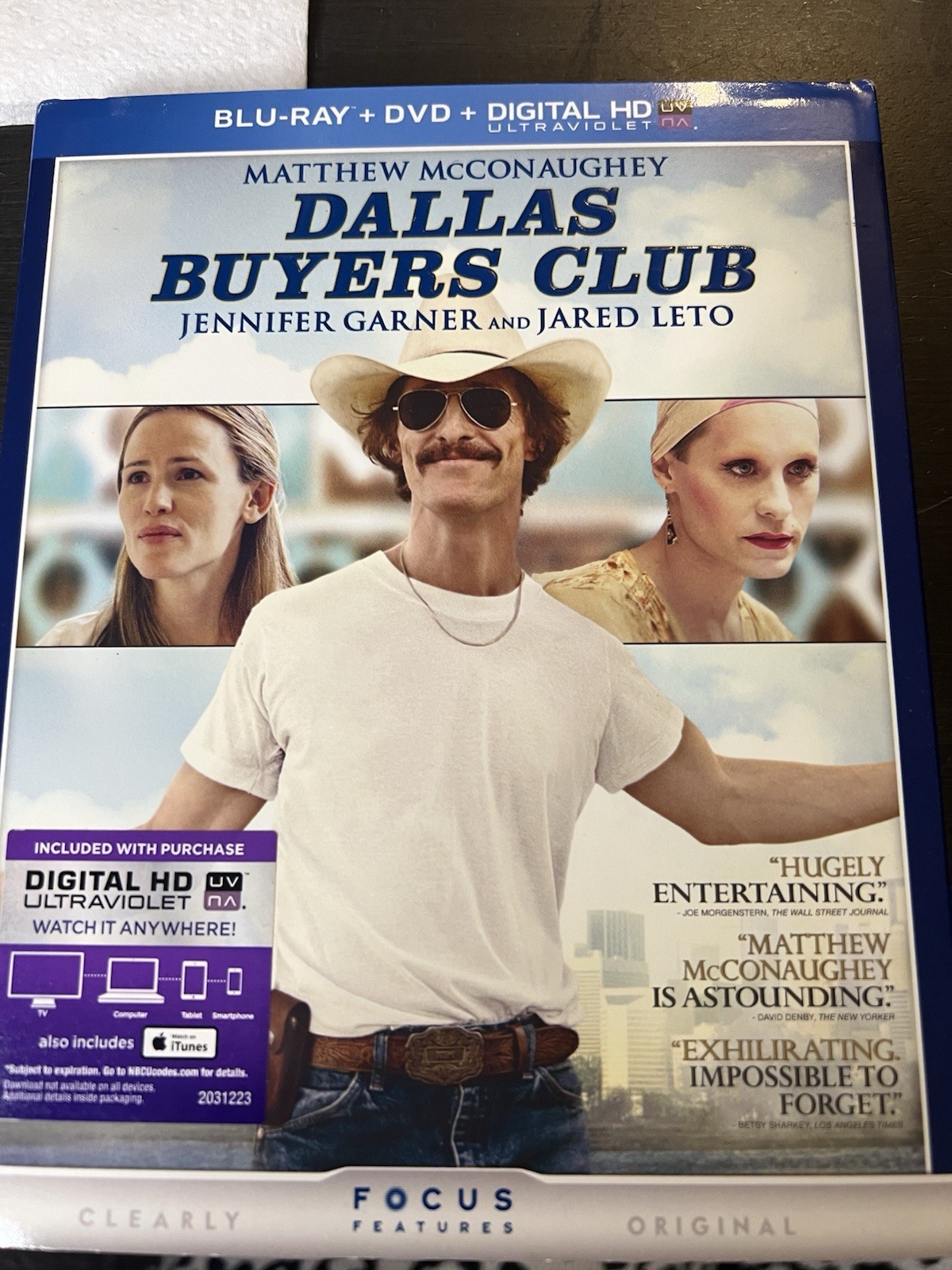 Dallas Buyers Club [Blu-ray + DVD w/ Slipcover] Matthew McConaughey VERY GOOD