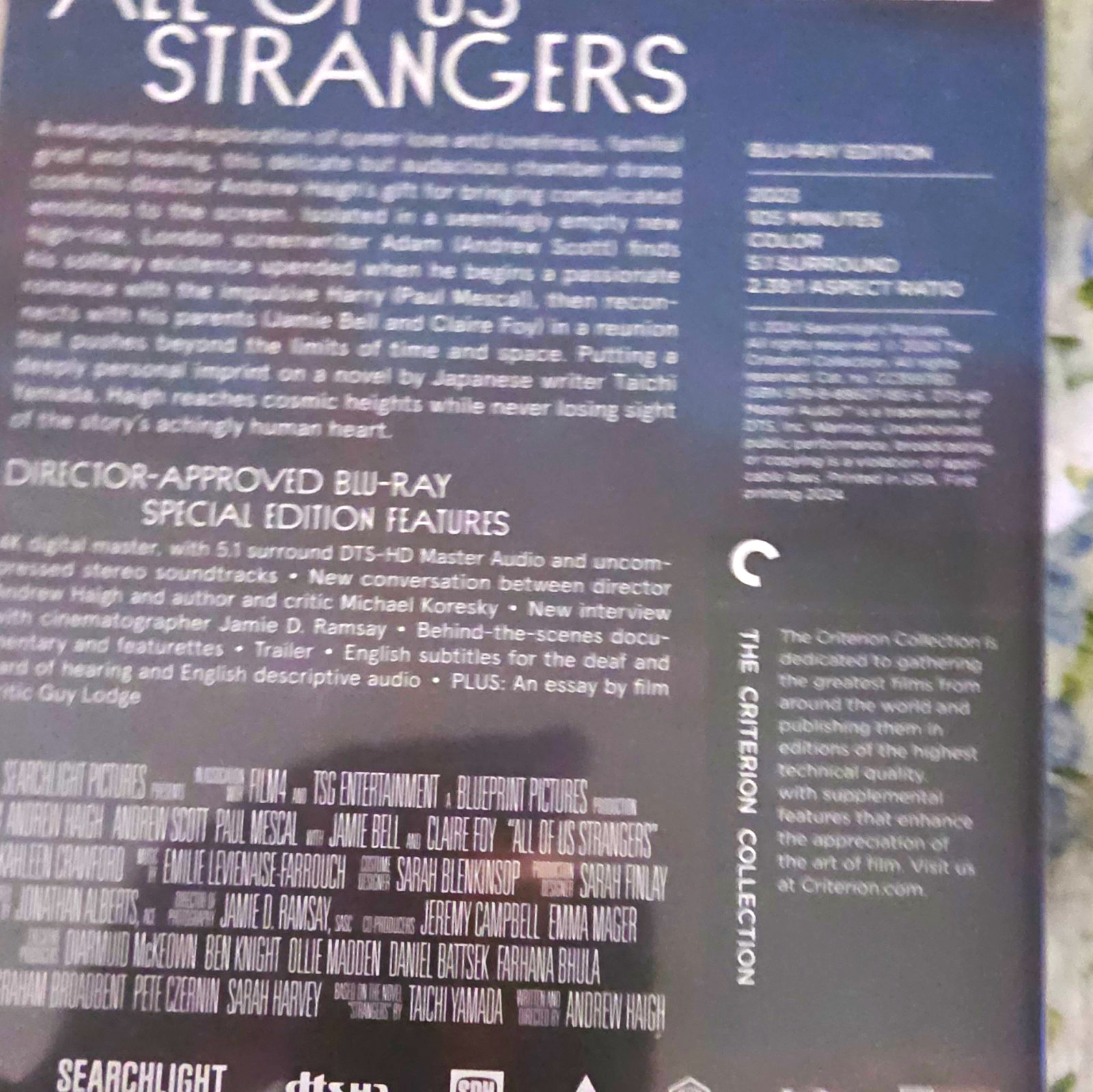 Criterion Collection All of Us Strangers (Blu-ray) Special Edition 2023 R