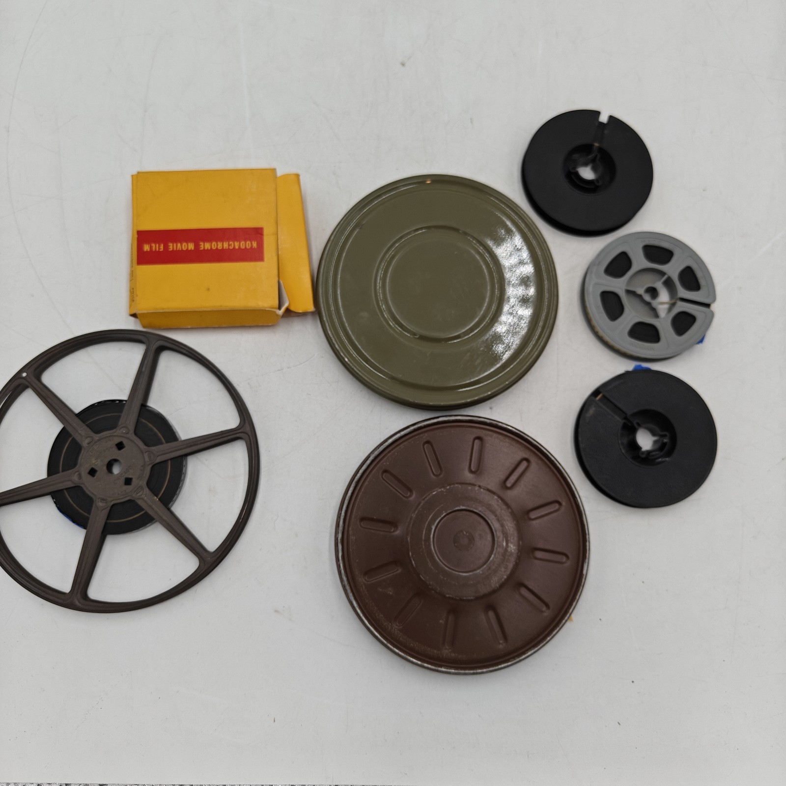 VTG Lot of 7 Film Reels Video Recorded – Unknown contents or origin – Treasure!