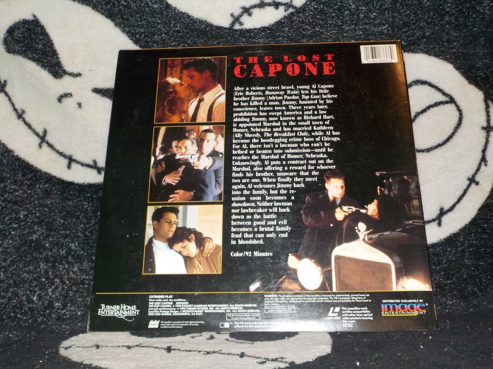 The Lost Capone Laserdisc LD Eric Roberts Ally Sheedy Adrian Pasdar Free Ship$50