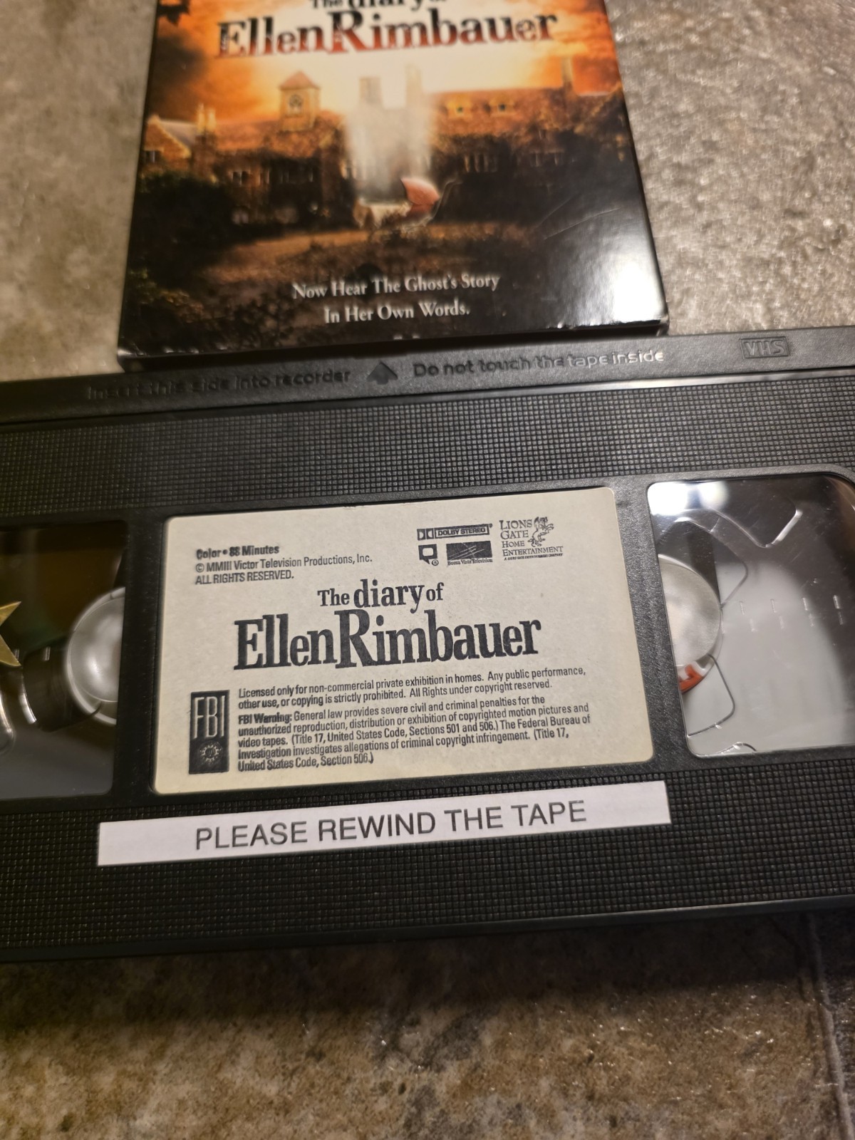 The Diary Of Ellen Rimbauer Movie VHS Tape Tested Stephen King Craig R Baxley
