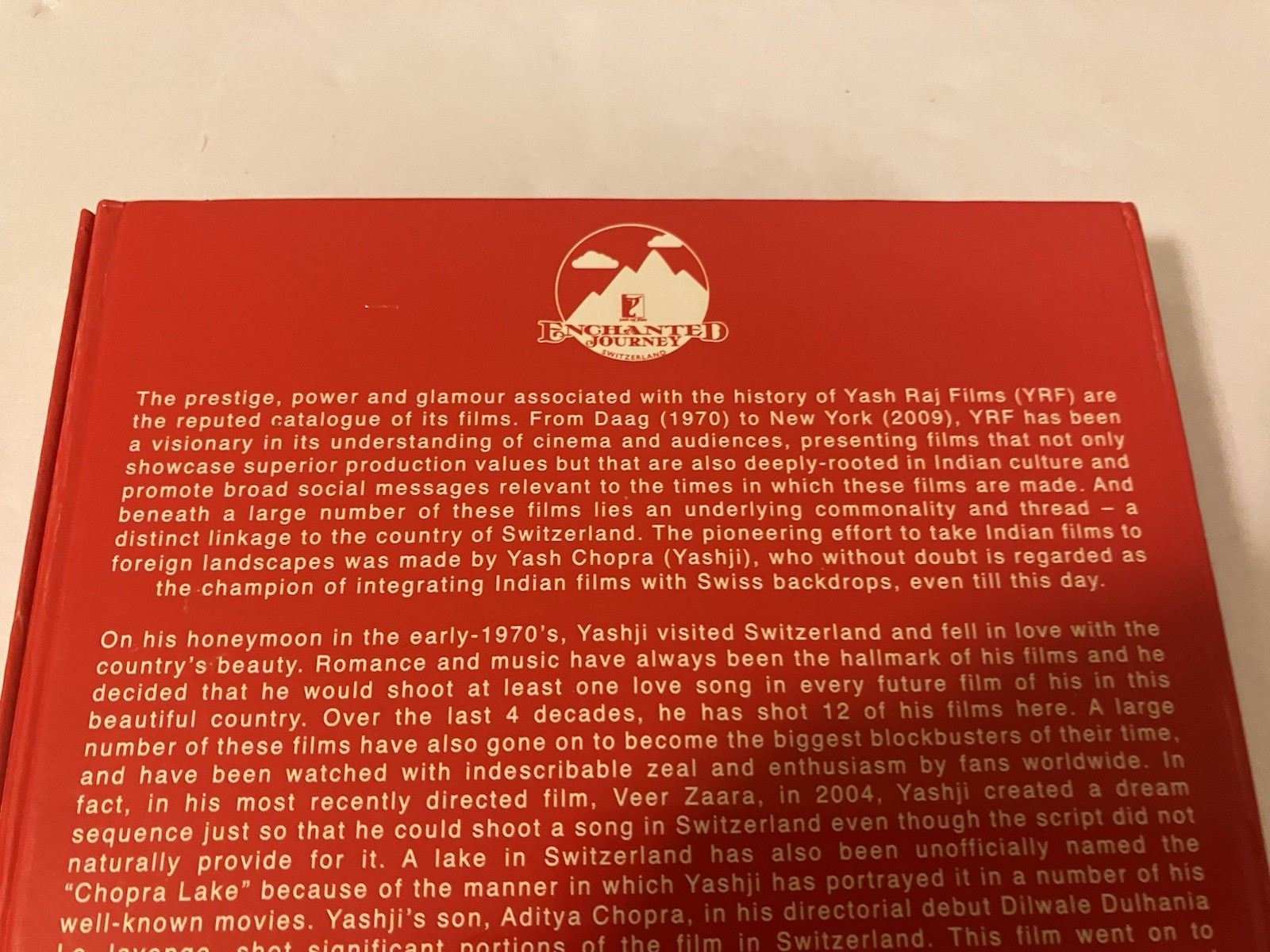 YASH RAJ FILMS ENCHANTED JOURNEY SWITZERLAND 6 DVD RARE BOLLYWOOD BOXSET CHOPRA