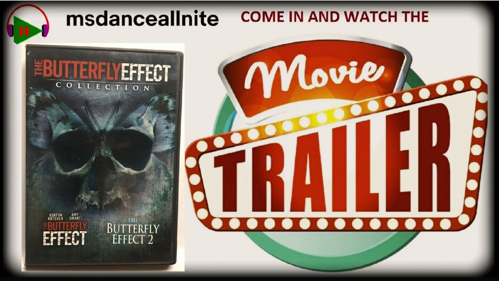 The Butterfly Effect 1 & 2 (DVD,2009,Widescreen) Ashton Kutcher, Not a Scratch!!