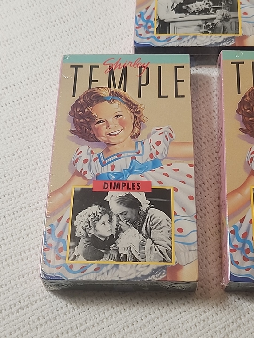 Vintage Shirley Temple VHS Tape Lot Dimples Stowaway Just Around The Corner