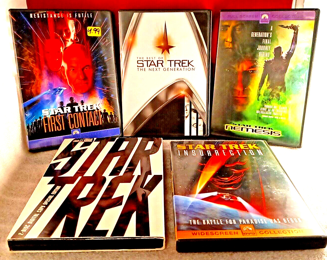 Lot Of 5 Star Trek DVDs- (4 Movies + 4 Episodes)