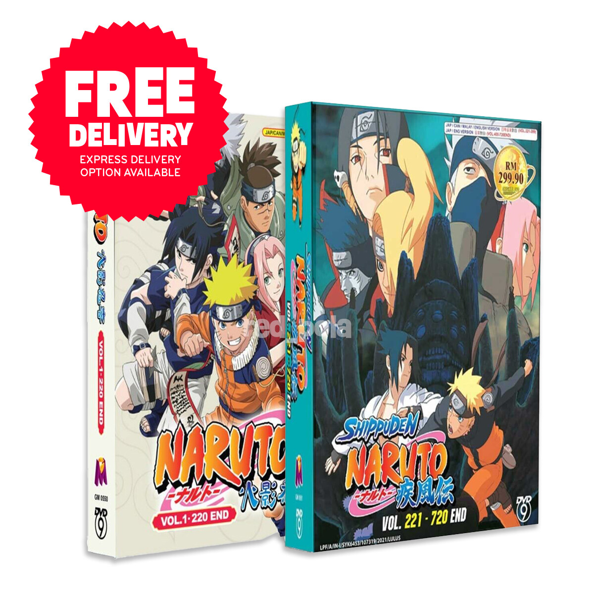 DVD Anime Naruto Shippuden Vol. 1-720 END Complete Series English Dubbed