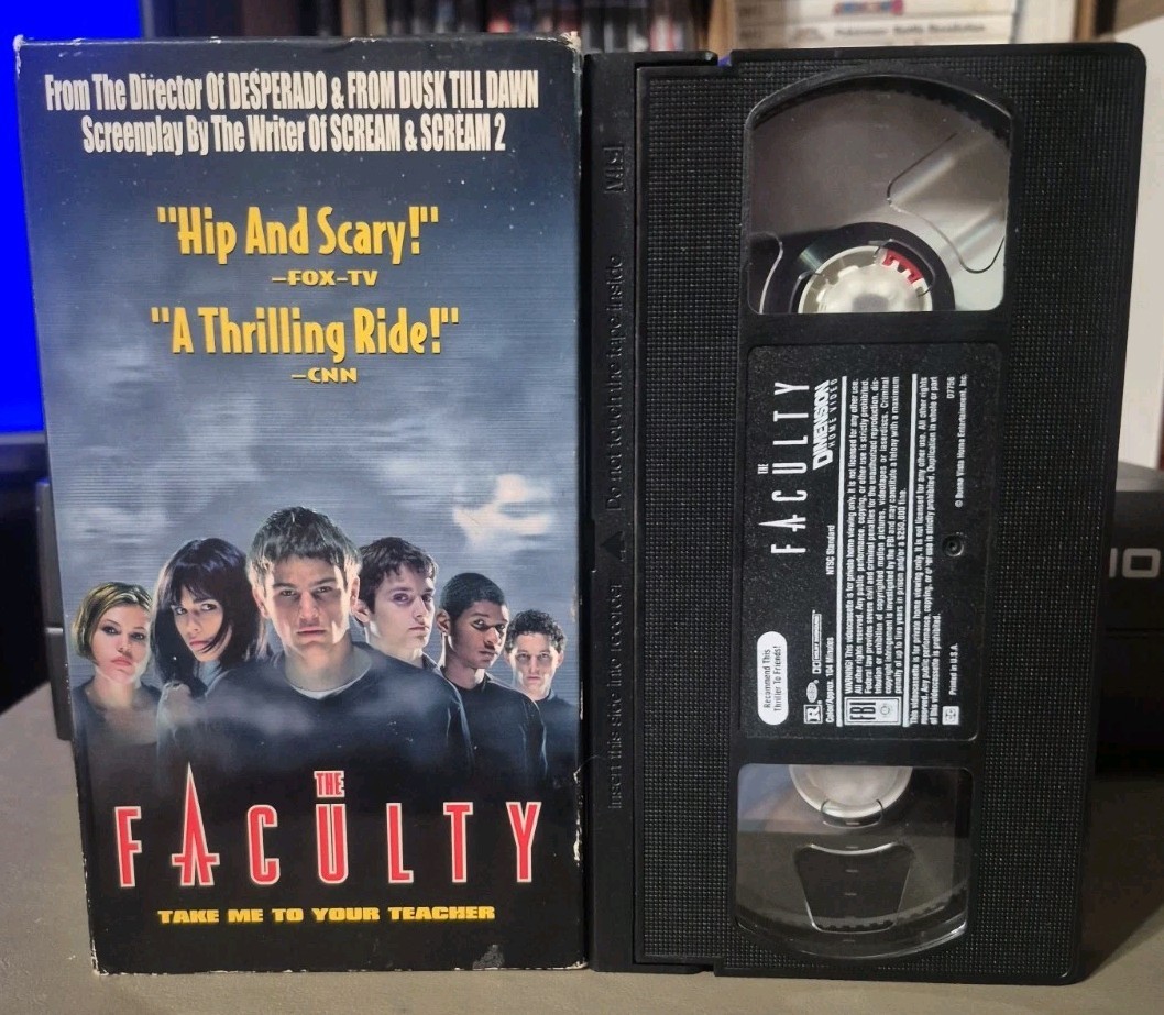 The Faculty VHS 1999 Josh Hartnett Elijah Wood Usher Horror Sci-Fi TESTED WORKIN