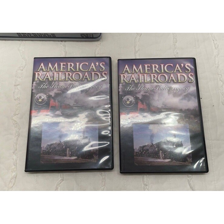 America’s Railroads The Complete Steam Train Legacy on 2 DVD’s in Collector Tin