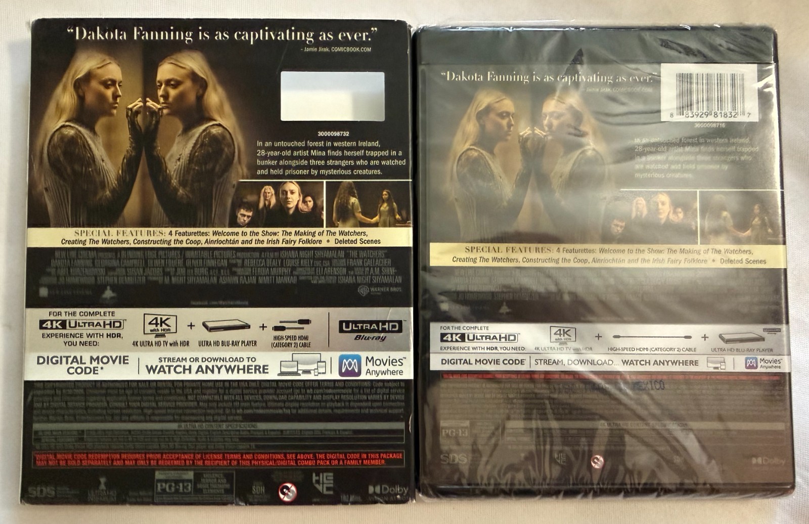 The Watchers 4K + Digital New Sealed (minor slipcase wear) Digital exp. 9/30/26