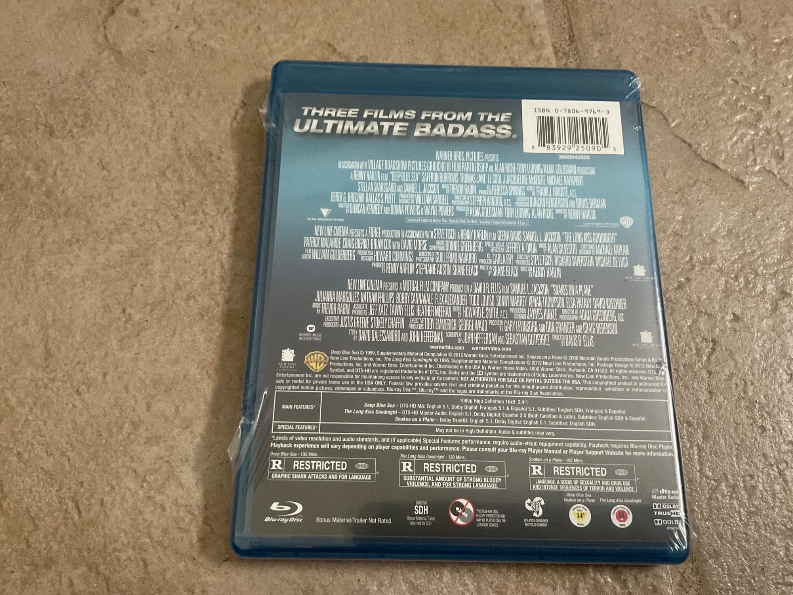 Deep Blue Sea / the Long Kiss Goodnight / Snakes on a Plane (Blu-ray, 2006)