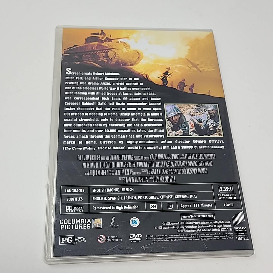 Anzio (DVD, 1968) Robert Mitchum, Peter Falk, Arthur Kennedy WW2