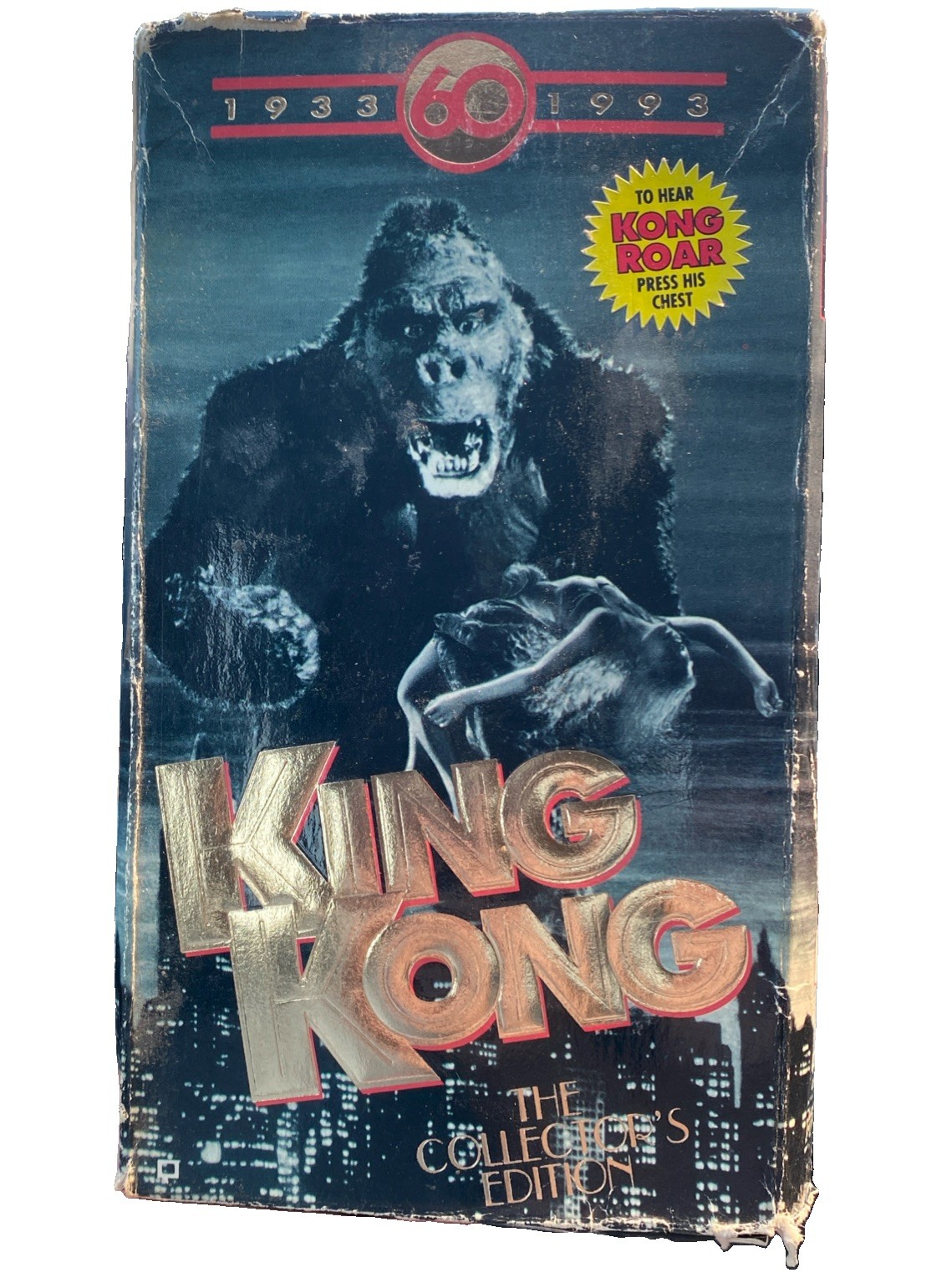 King Kong (VHS, 1992, 60th Anniversary) Fay Wray – w/Electronic Roar Mechanism