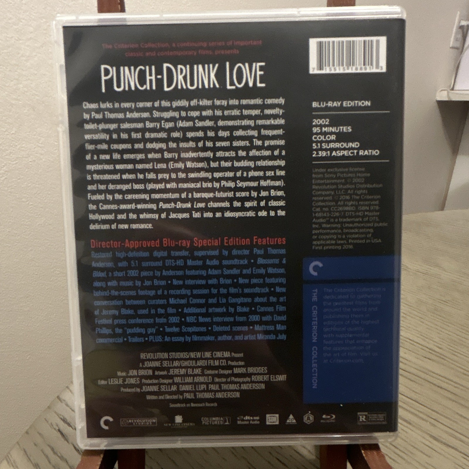 Criterion Punch-Drunk Love Blu-ray Special Edition Paul Thomas Anderson R 95m