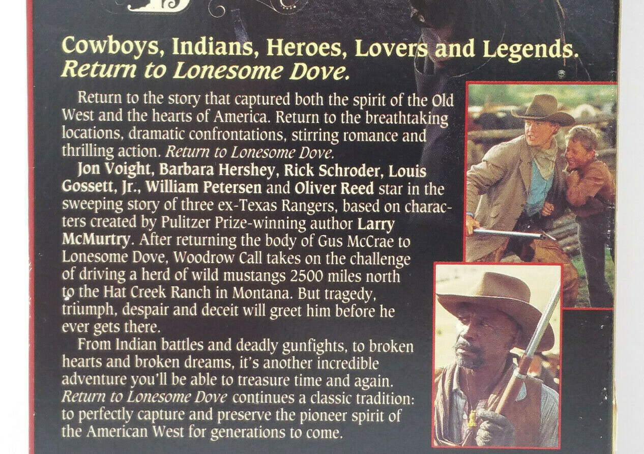 Return to Lonesome Dove (VHS, 1993) The Complete 5 1/2 Hour Epic TESTED WORKS