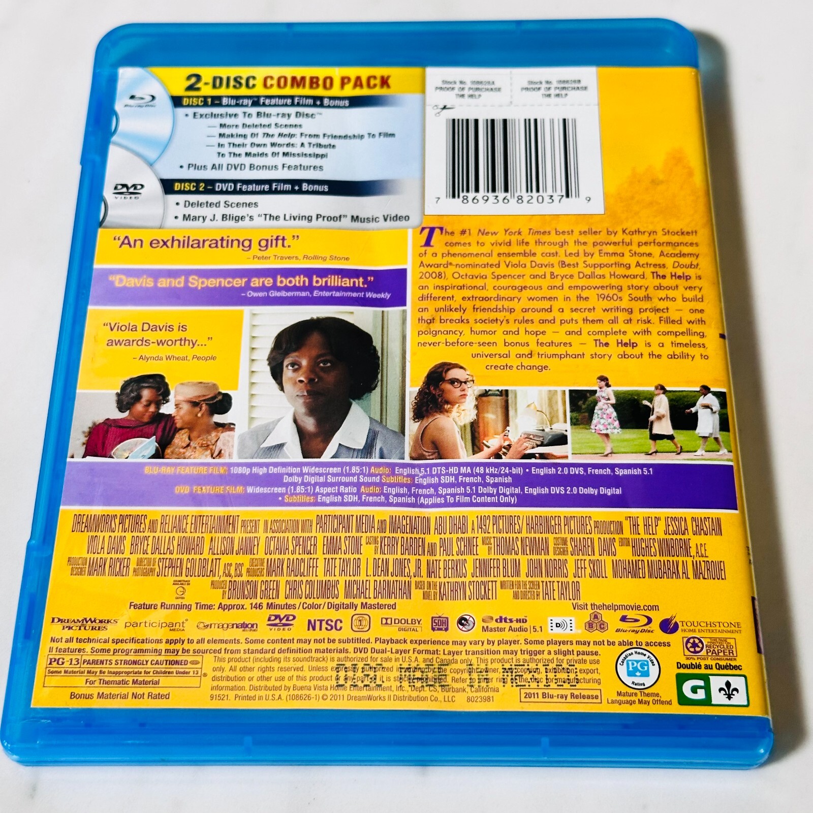 The Help – Blu-Ray + DVD – Emma Stone