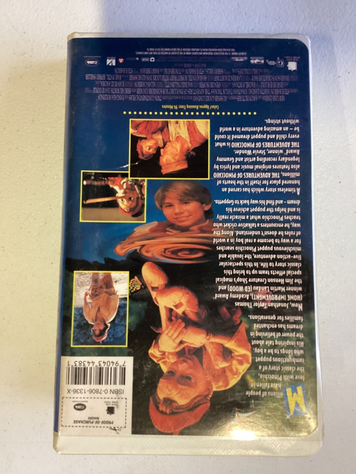 The Adventures of Pinocchio (VHS, 1996, Clamshell) Good Condition