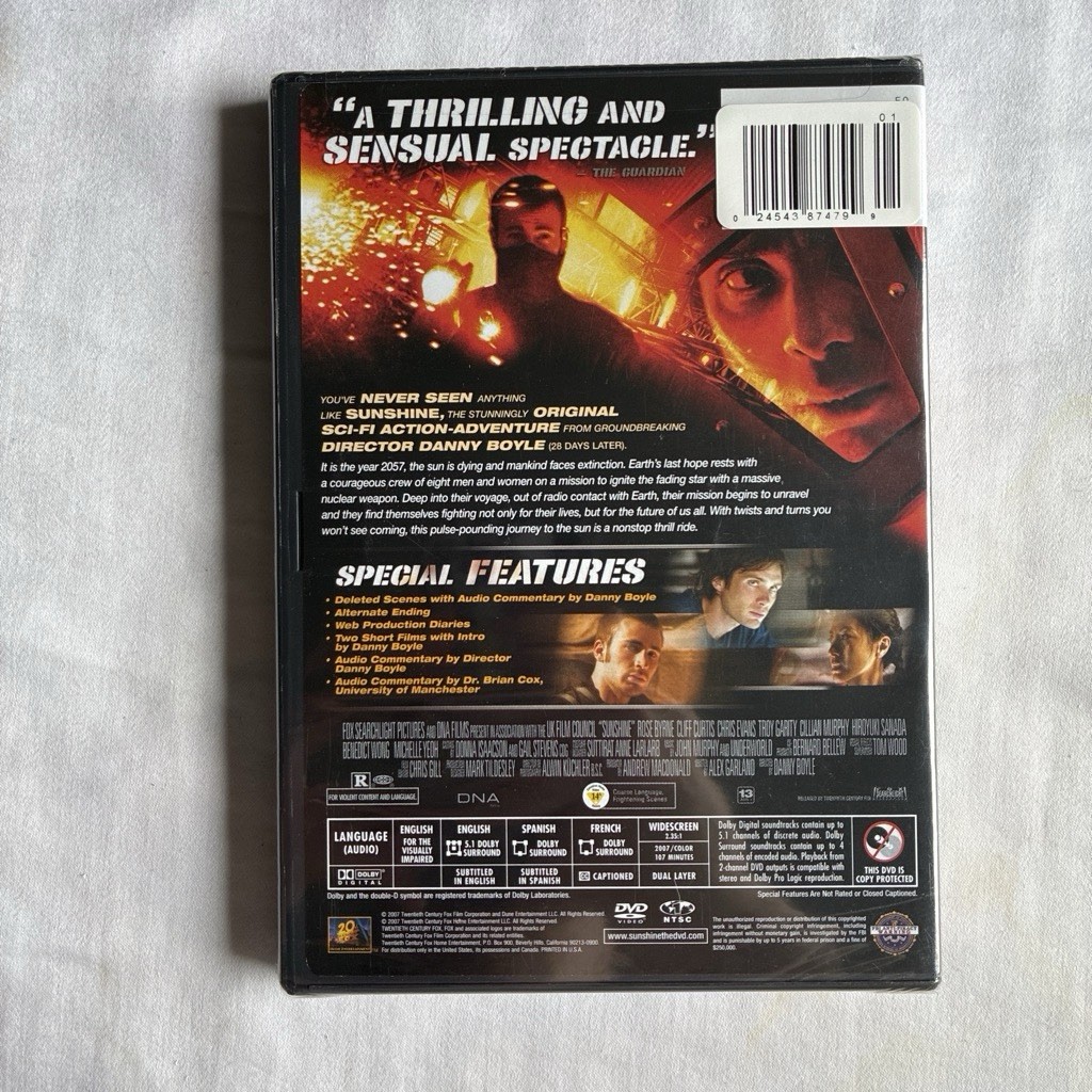 Sunshine (DVD, 2007) BRAND NEW SEALED Chris Evans, Cillian Murphy Sci Fi
