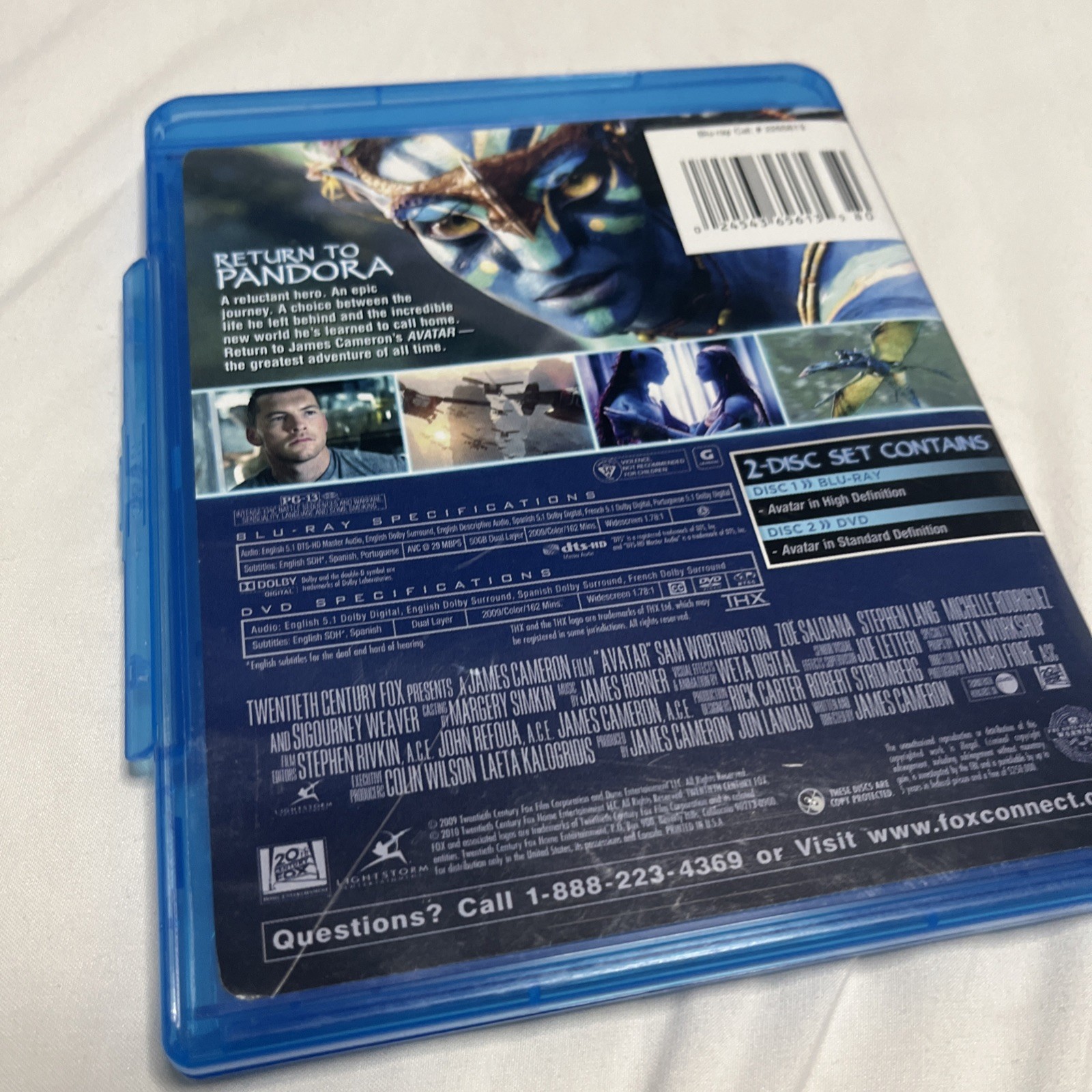 Avatar 2 disks Blue Ray and DVD