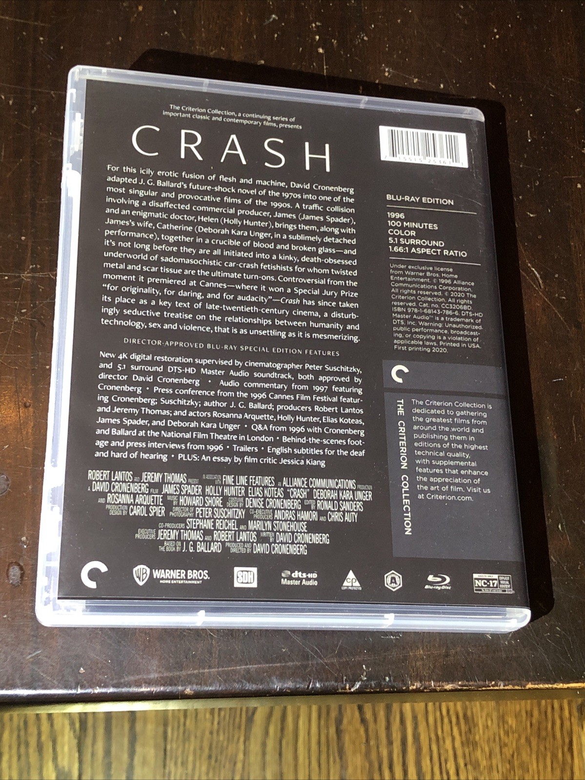 Crash *Like New* w/Booklet* (Criterion Collection) (Blu-ray, 1996)