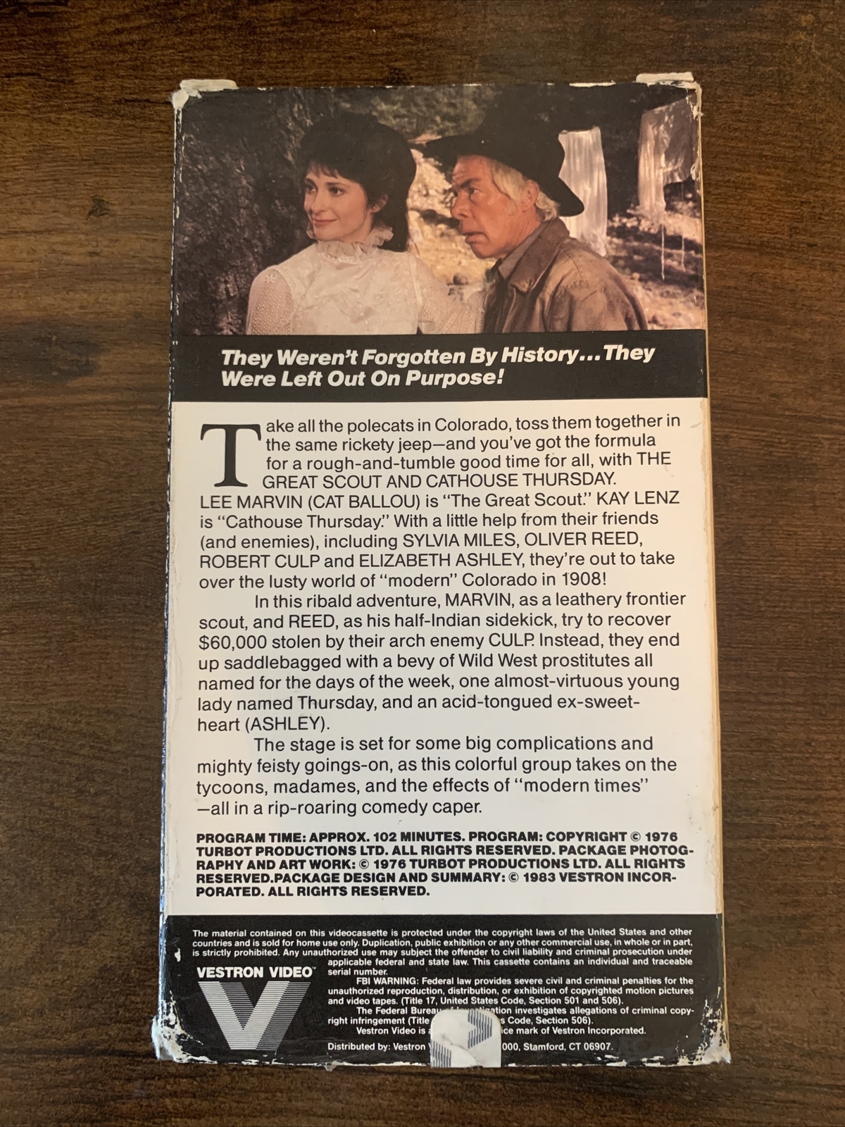 The Great Scout and Cathouse Thursday (VHS) Rare 1976 comedy stars Lee Marvin