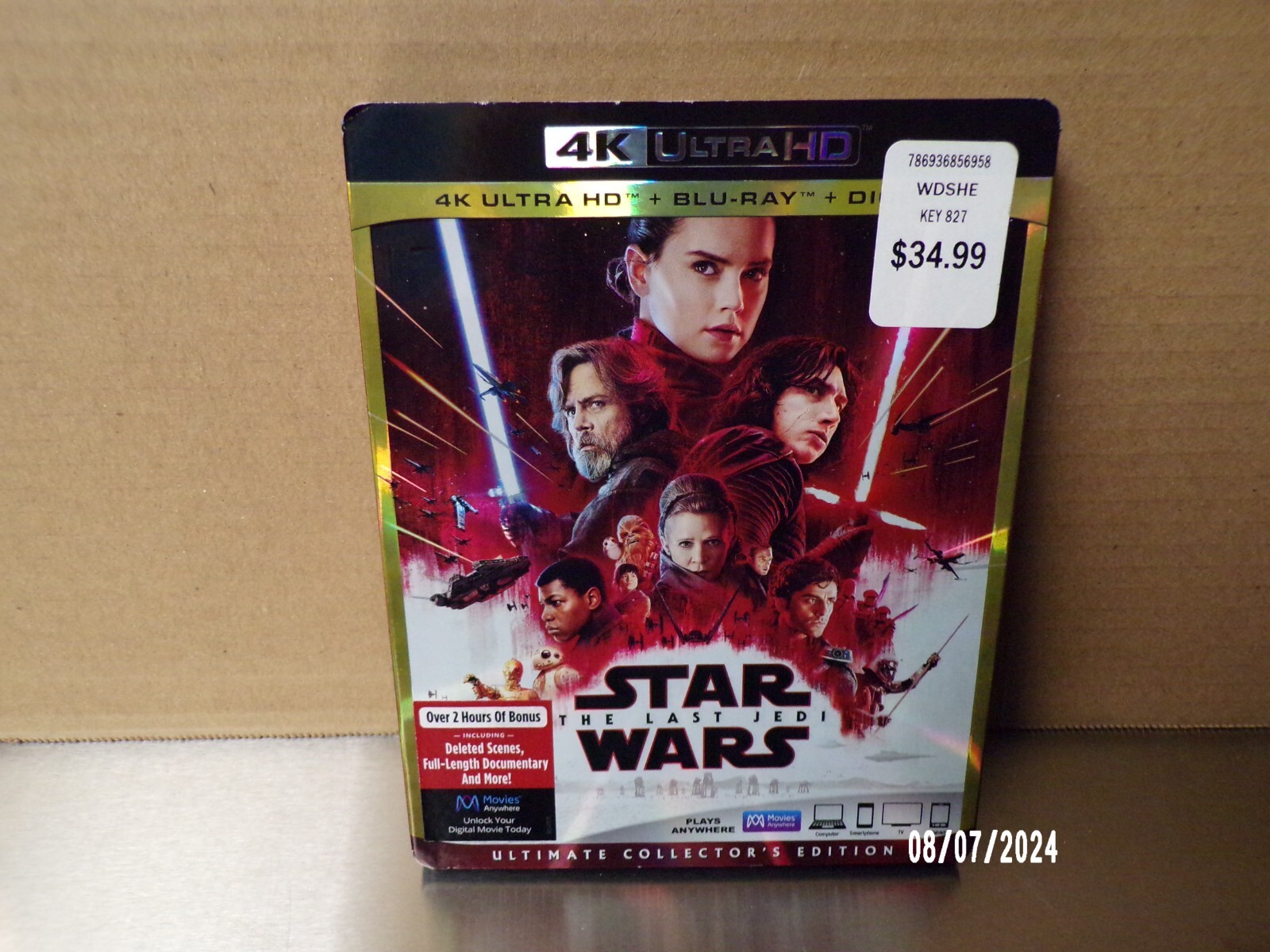 Star Wars: Episode VIII: The Last Jedi [New 4K UHD Blu-ray] With Blu-Ray, 4K EXC