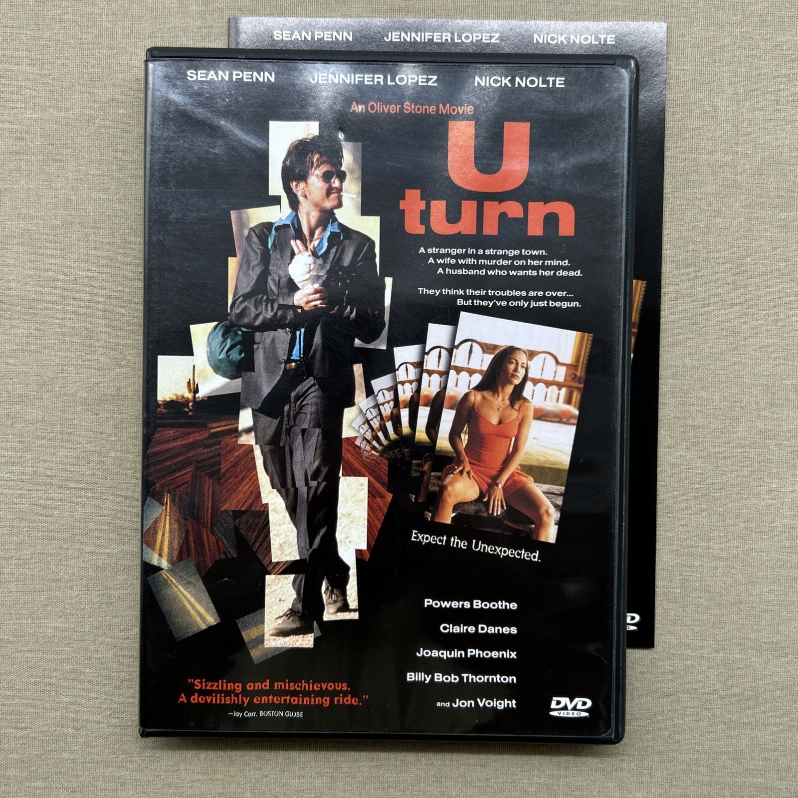 U-Turn (DVD 1997 + Guide) Neo-Noir Crime Thriller Sean Penn Jennifer Lopez Stone
