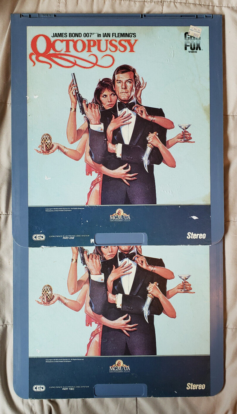 James Bond: Octopussy RCA Selectavision Video Disc CED VideoDisc Parts 1 & 2