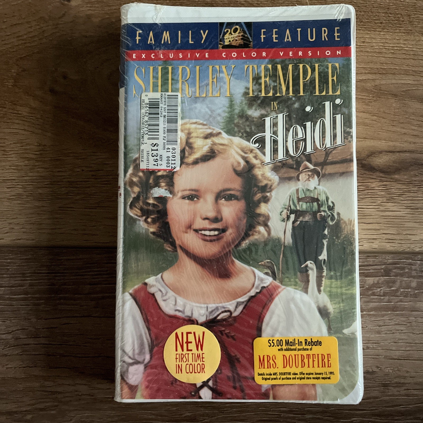 1937 Heidi Starring Shirley Temple VHS Video Tape Factory Sealed