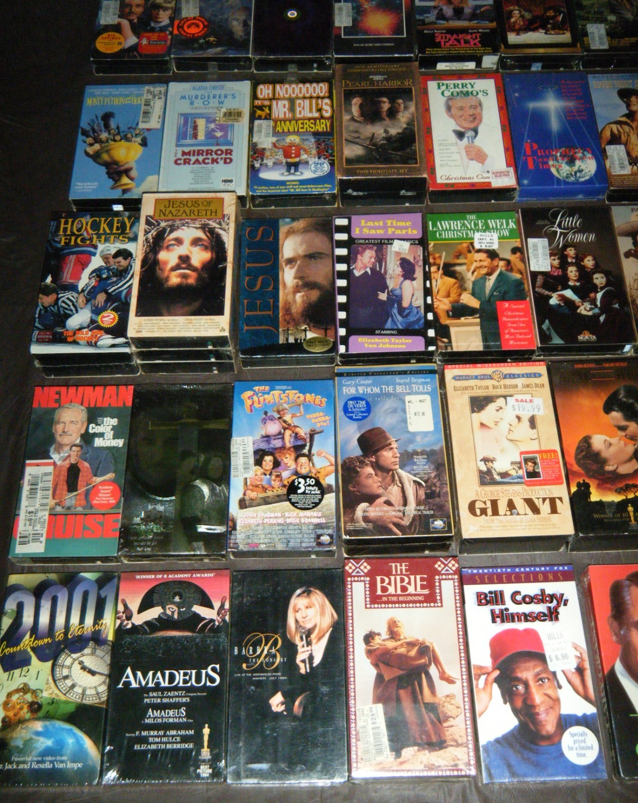 VHS Lot of 50 New Factory Sealed Assorted Titles/Movies (60 Video Cassettes)!