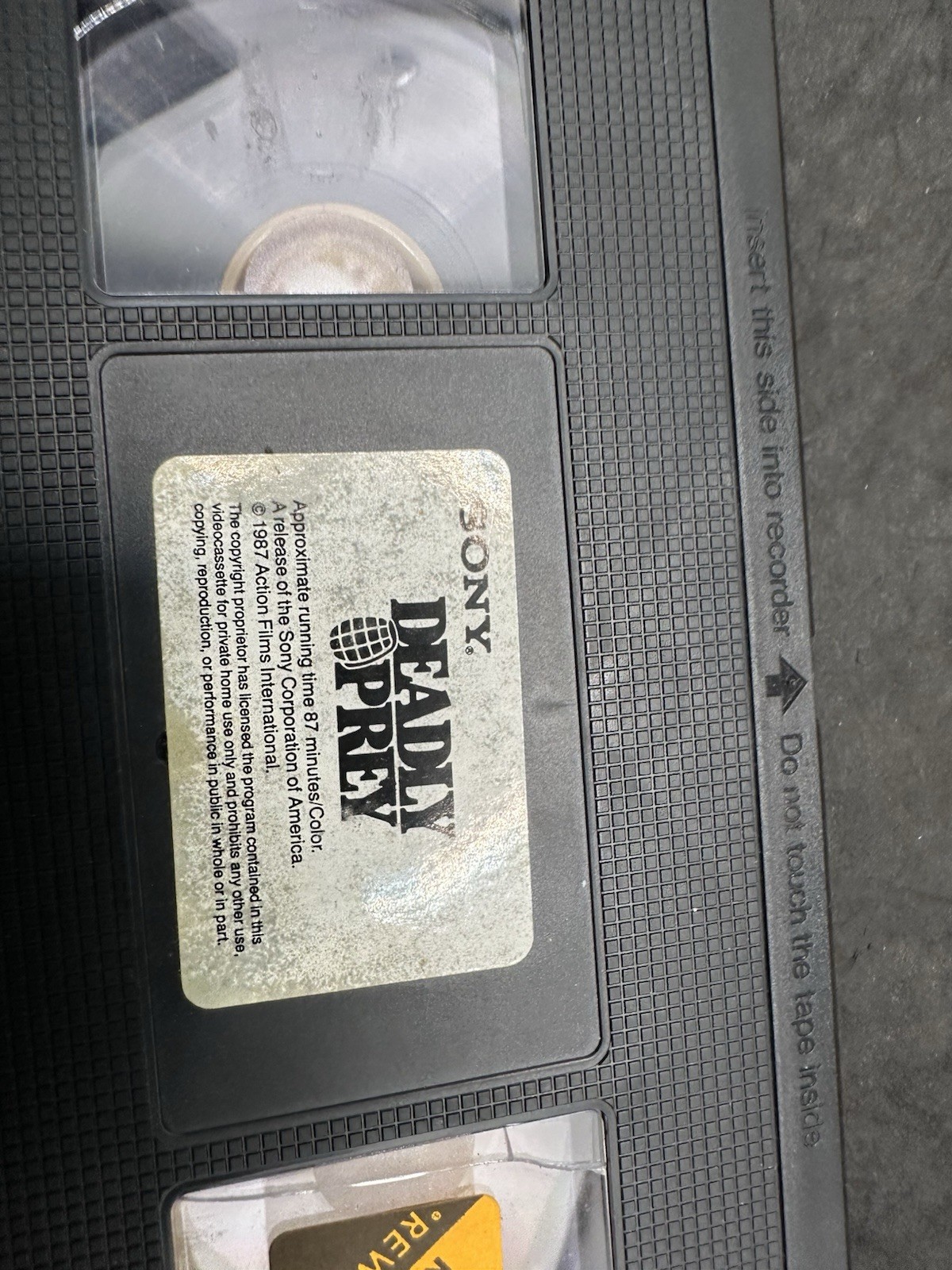 Deadly Prey SONY VHS HTF RARE Cameron Mitchell 80’s ACTION THRILLER David Prior