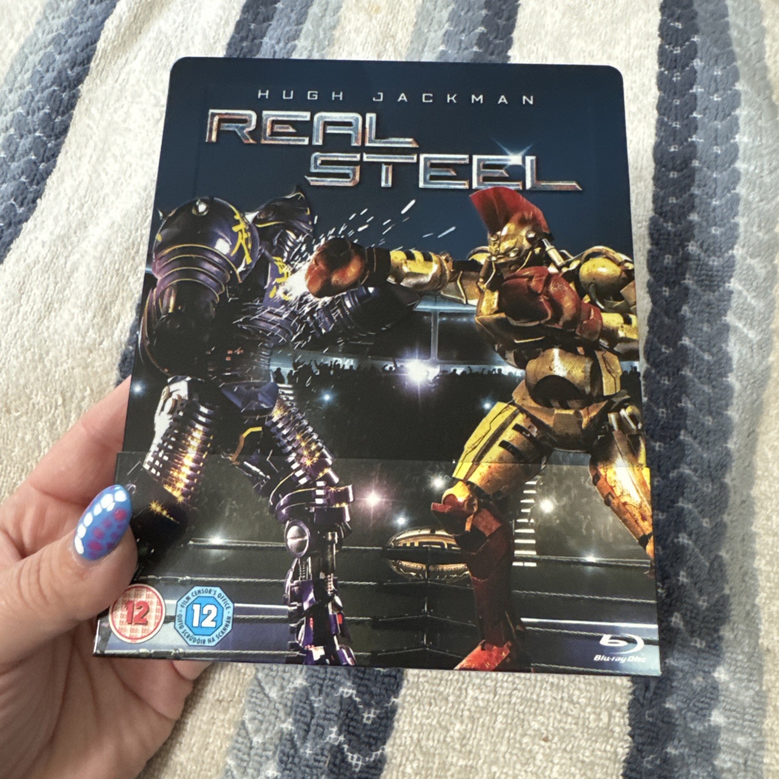 REAL STEEL BLU-RAY STEELBOOK. Embossed!! Zavvi UK 🇬🇧 Reg ALL* W~ Protector. VG