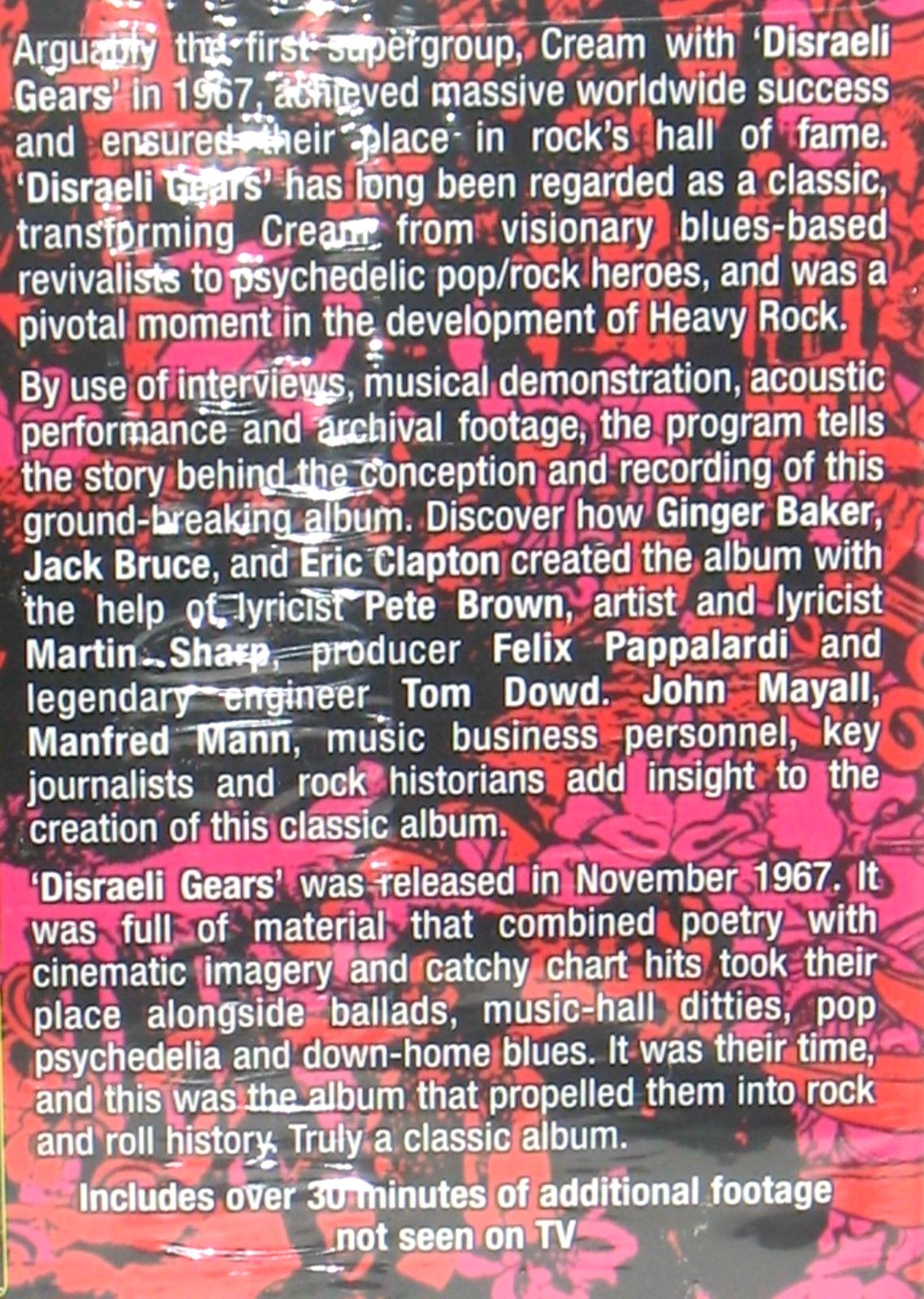 Cream – Classic Album: Disraeli Gears DVD, Eric Clapton,Jack Bruce,Ginger Baker