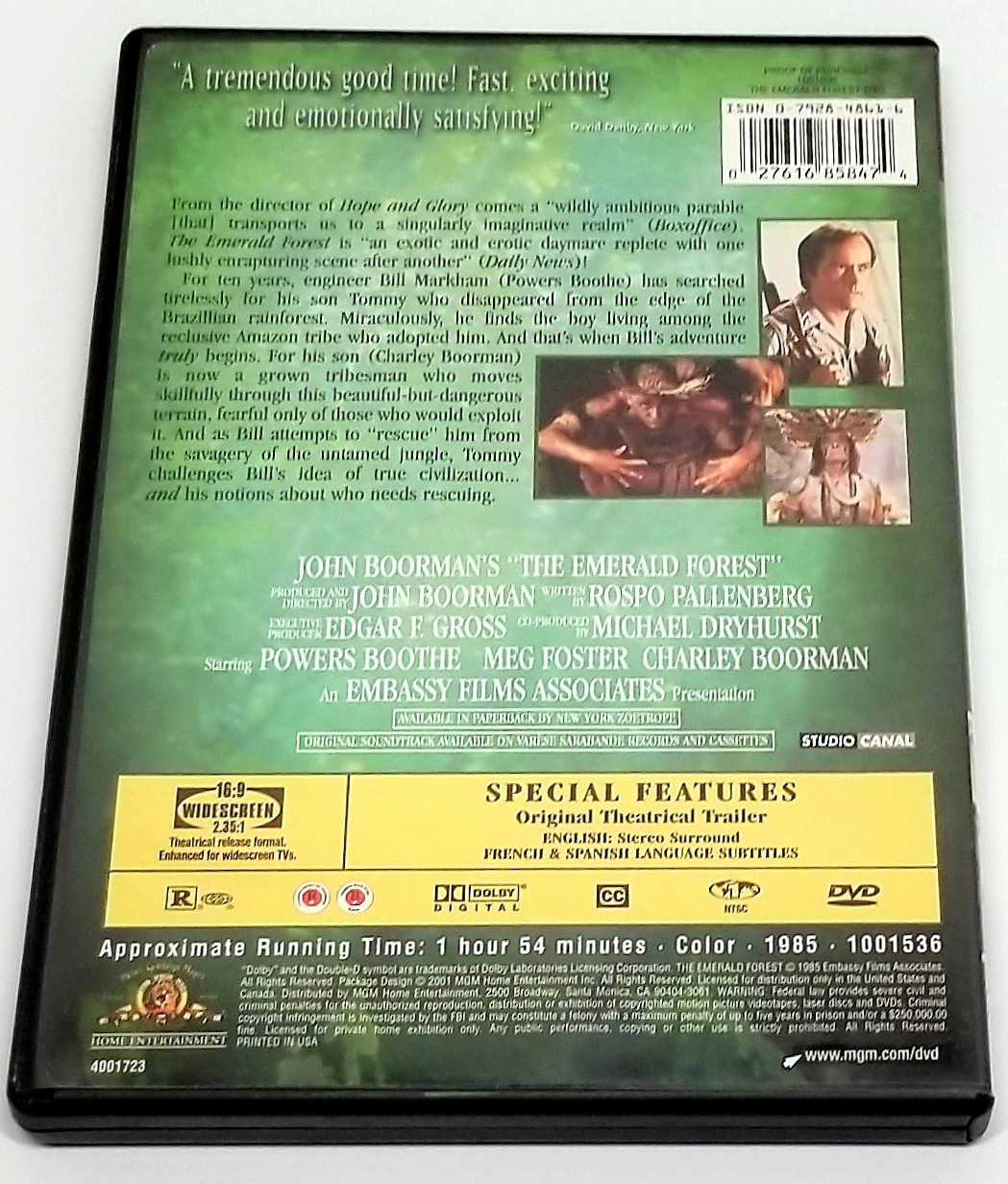 Lord of the Flies DVD 2001 & The Emeral Forest DVD 2001 2-Lot Like New