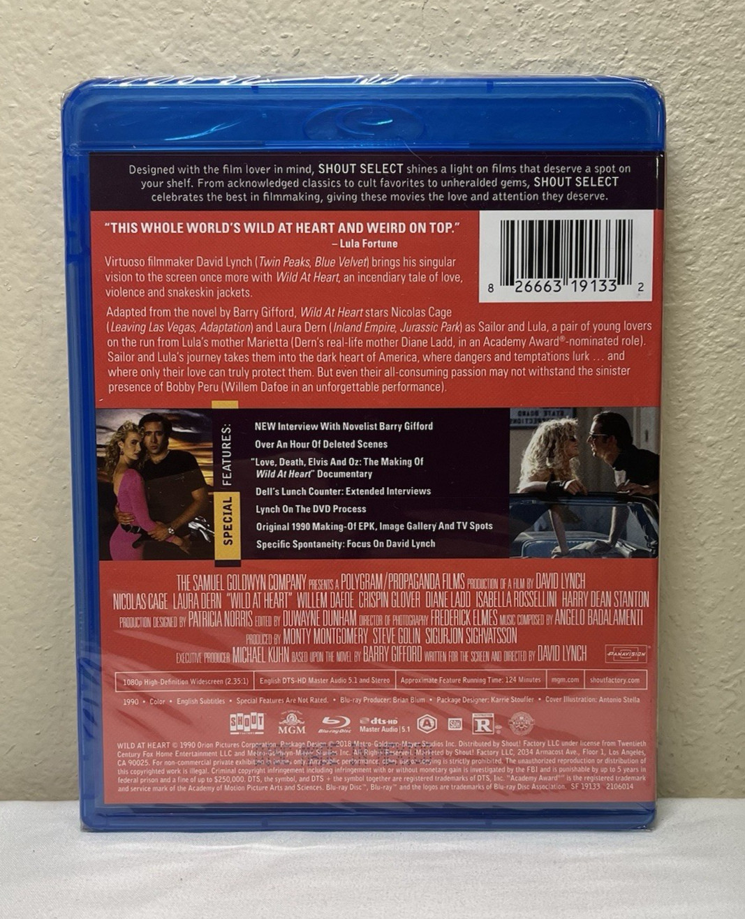 Wild at Heart 1990 Blu-ray David Lynch Nicolas Cage Laura Dern OOP Shout Select