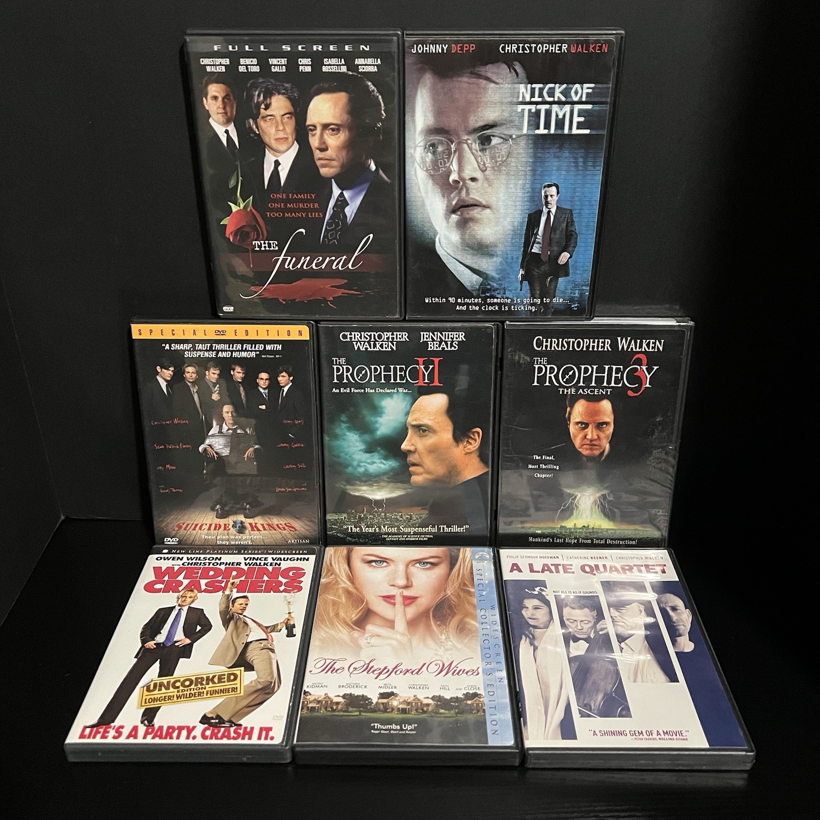 Christopher Walken 9 DVD Lot Suicide Kings, The Prophecy 2 3, Nick of Time