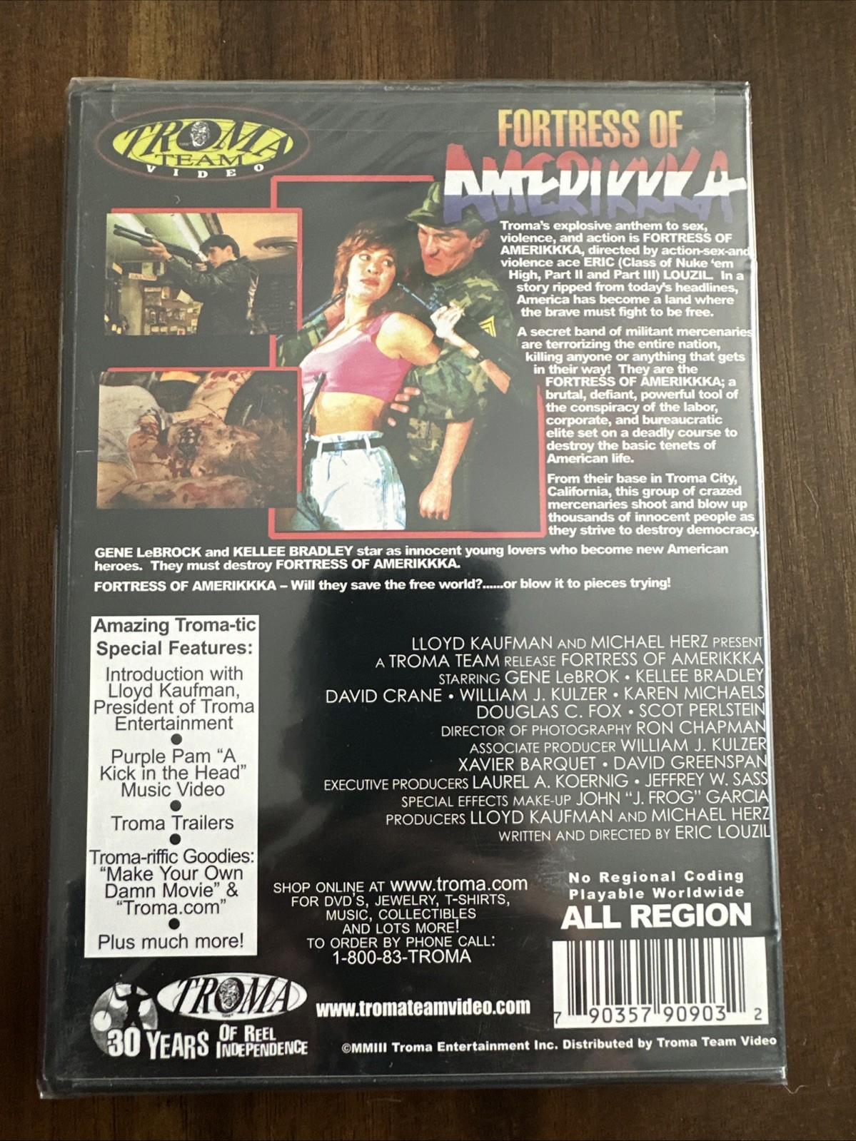 * New/Sealed! * Fortress of Amerikkka (DVD) Eric Louzil, Gene Le Brock, TROMA
