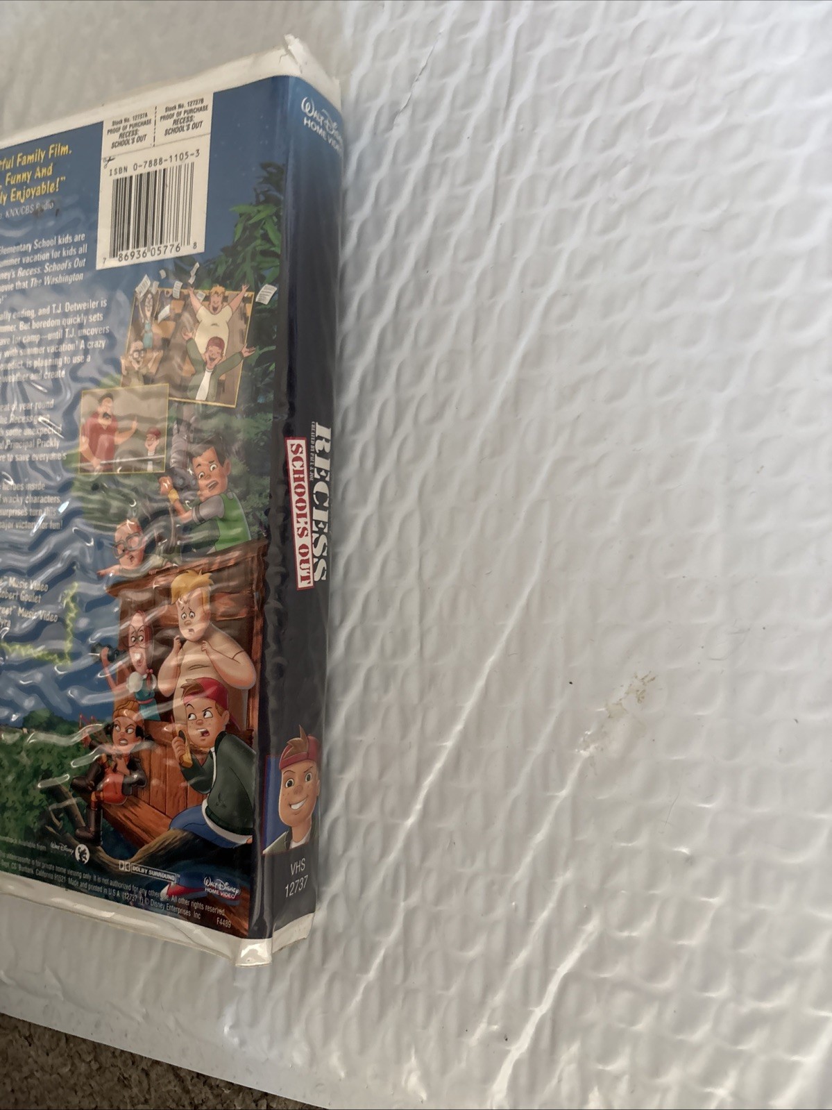 Recess: School’s Out VHS Disney Video Tape Kids Family Cartoon Movie Clamshell –