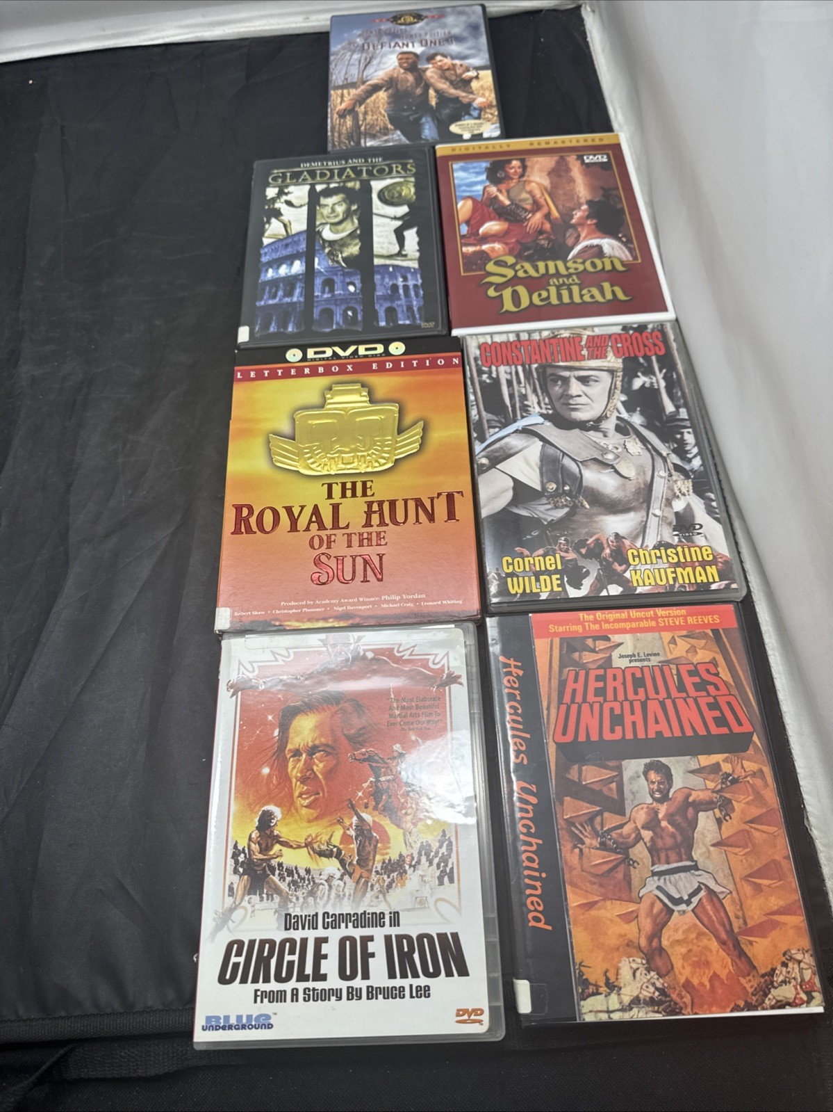 Classic Historical DVD Movie Bundle Hercules Unchained, Samson & Delilah + Lot 7