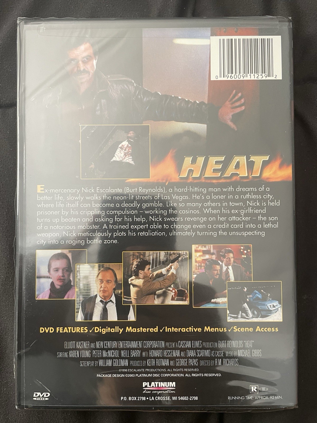 Heat (DVD, 2003) / Color / Rated R / 92 Minutes / 11259 / 1996 / Sealed