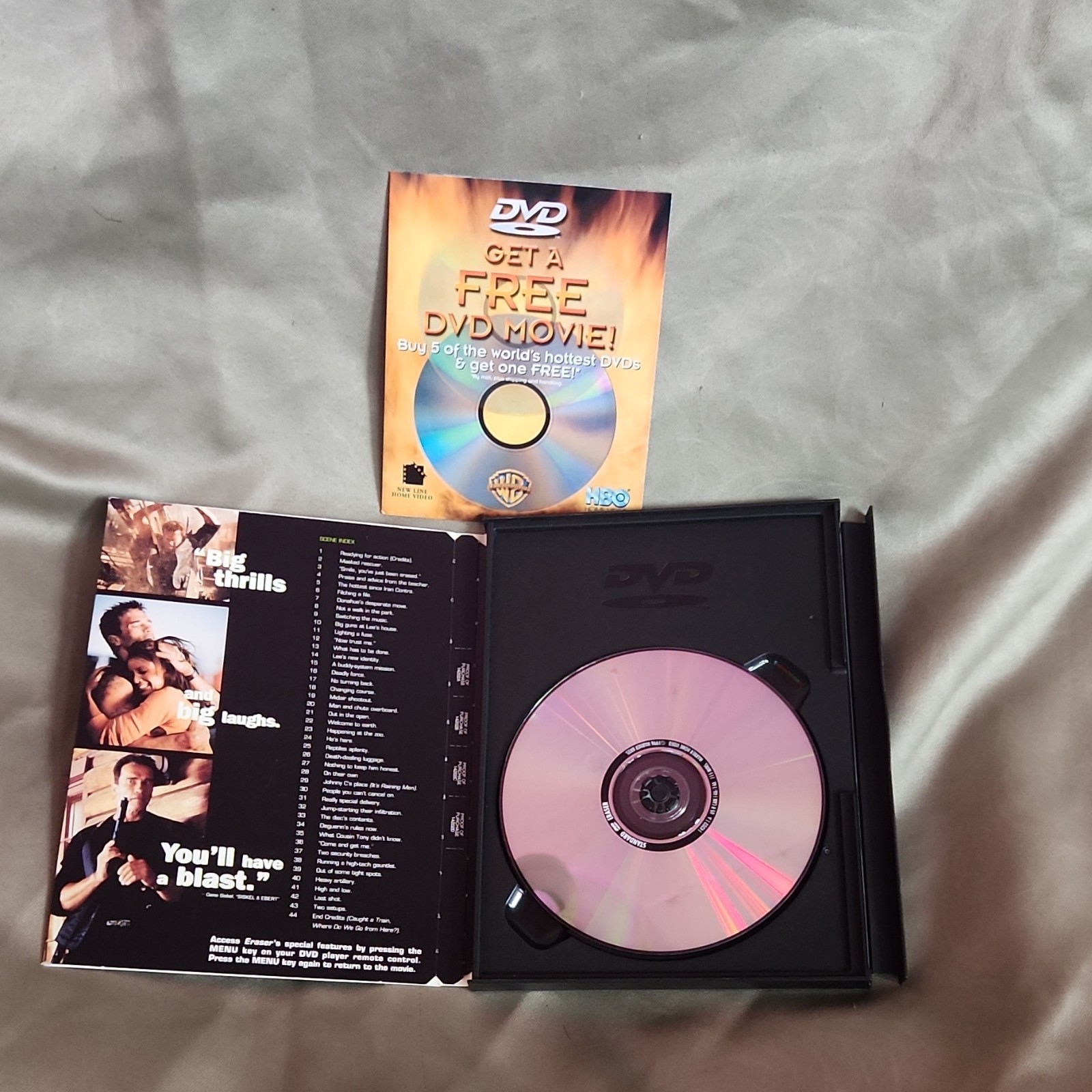Arnold Schwarzenegger Eraser DVD Widescreen Warner Action Thriller Movie