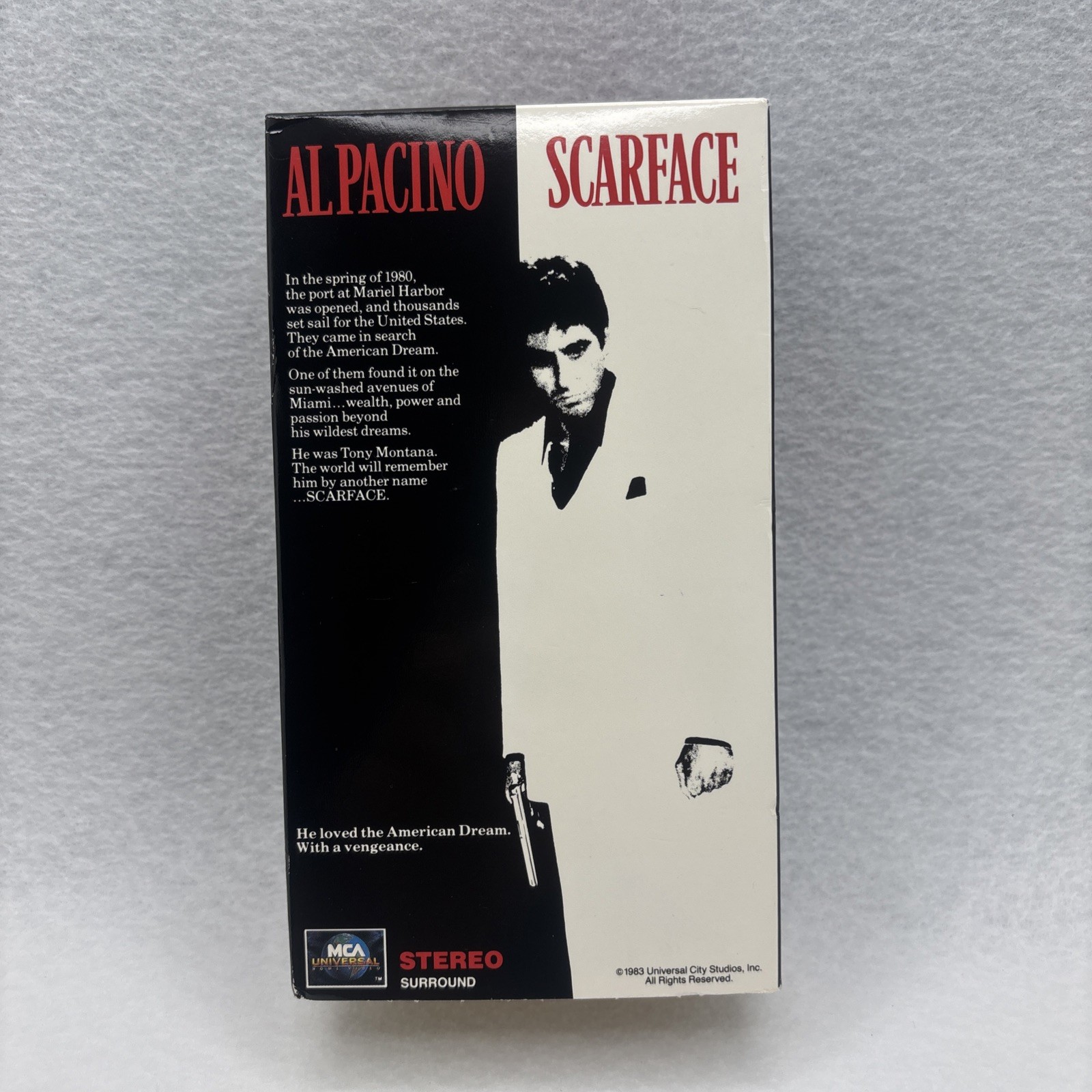 Scarface – VHS – 1990 – 2 Tape Set – Al Pacino – Brian De Palma – Tested Working