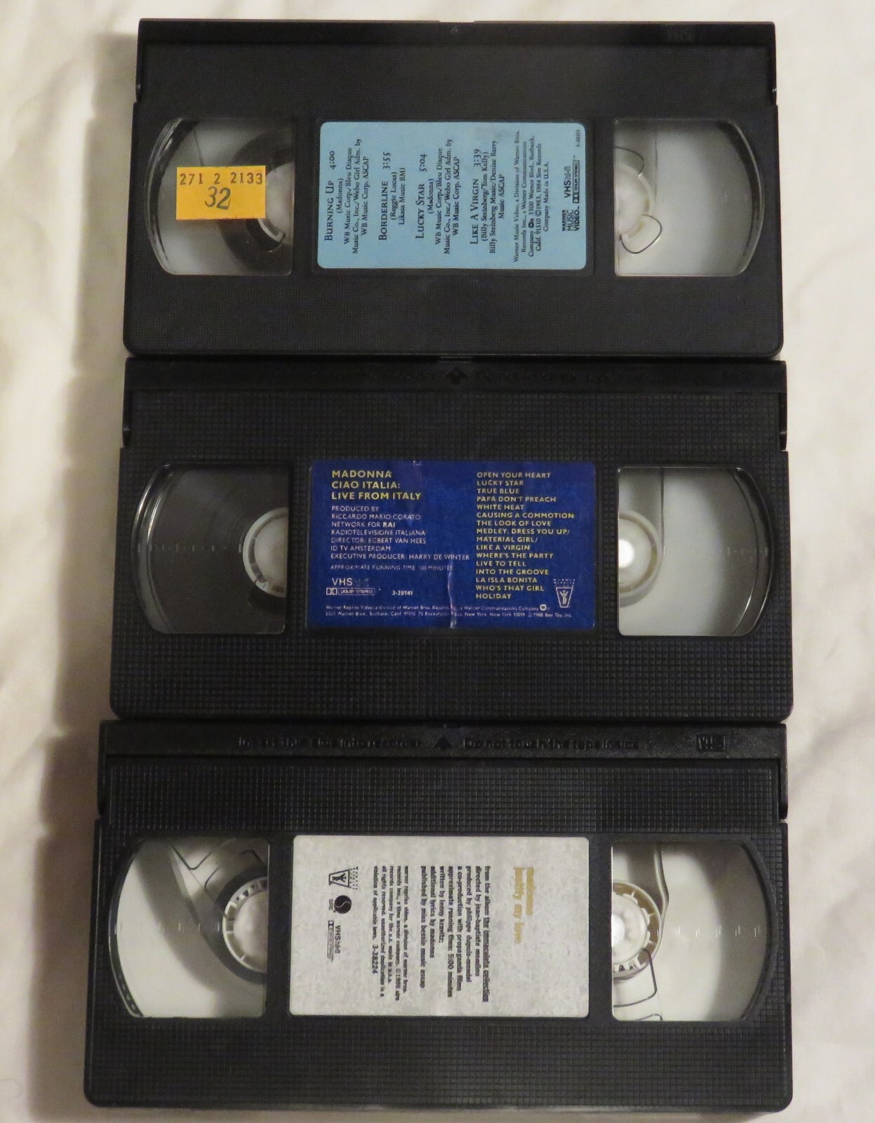 MADONNA MUSIC/MOVIES AUDIO BOOK & VHS BUNDLE SEALED CASSETTE TESTED CONCERTS